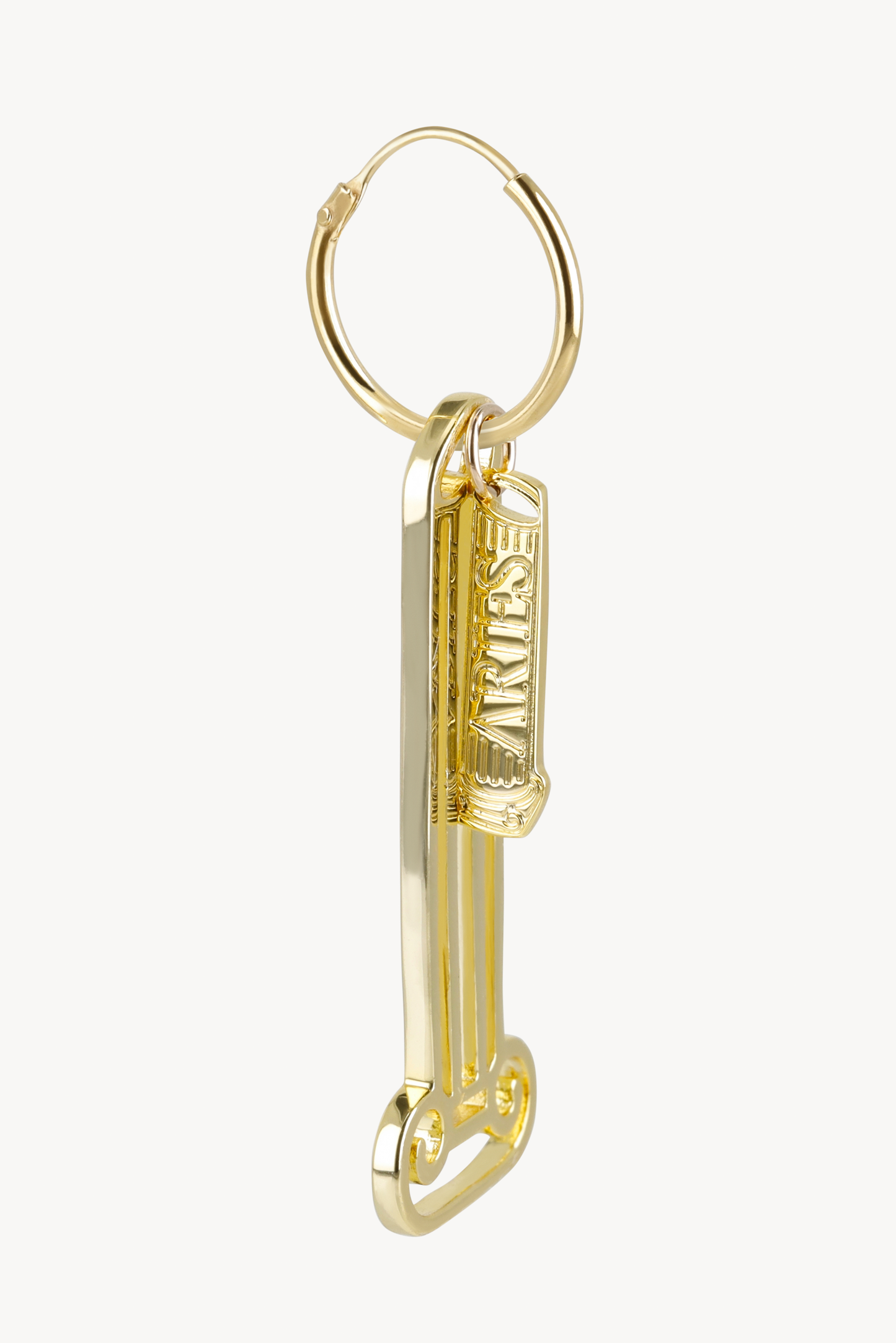 Tiny Column Charm Earring
