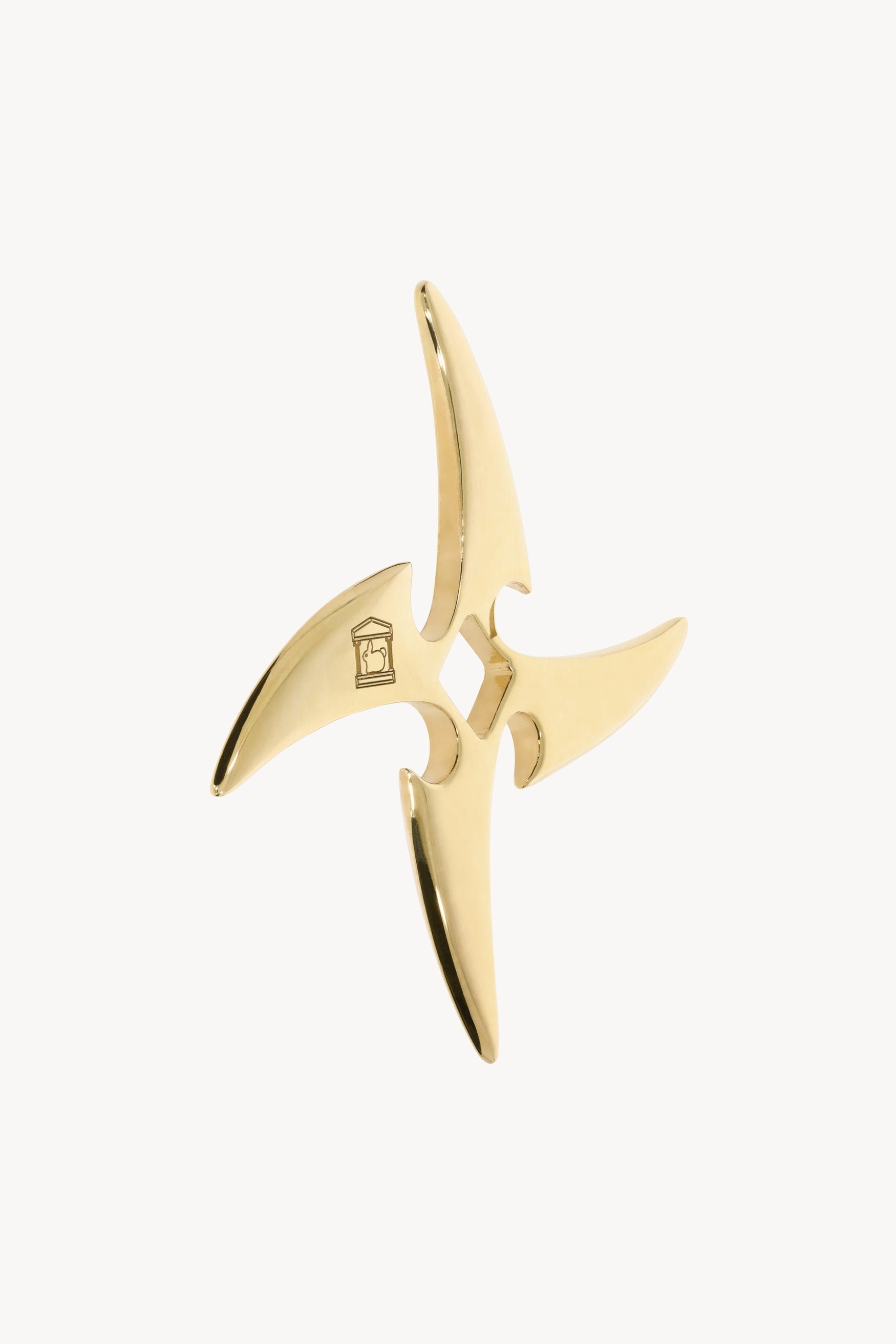 Throwing Star Charm Gold Aries