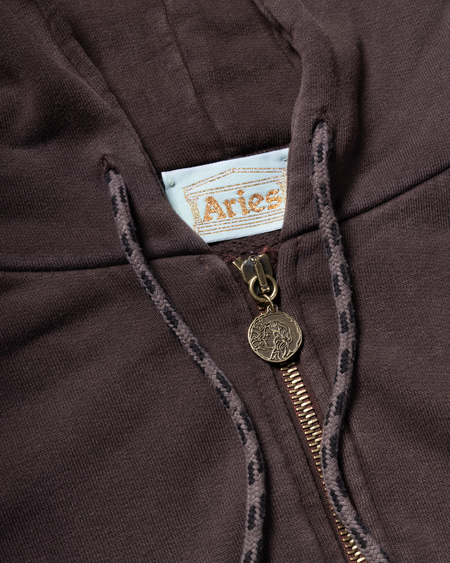 Zip Through Aged Gothic Hoodie