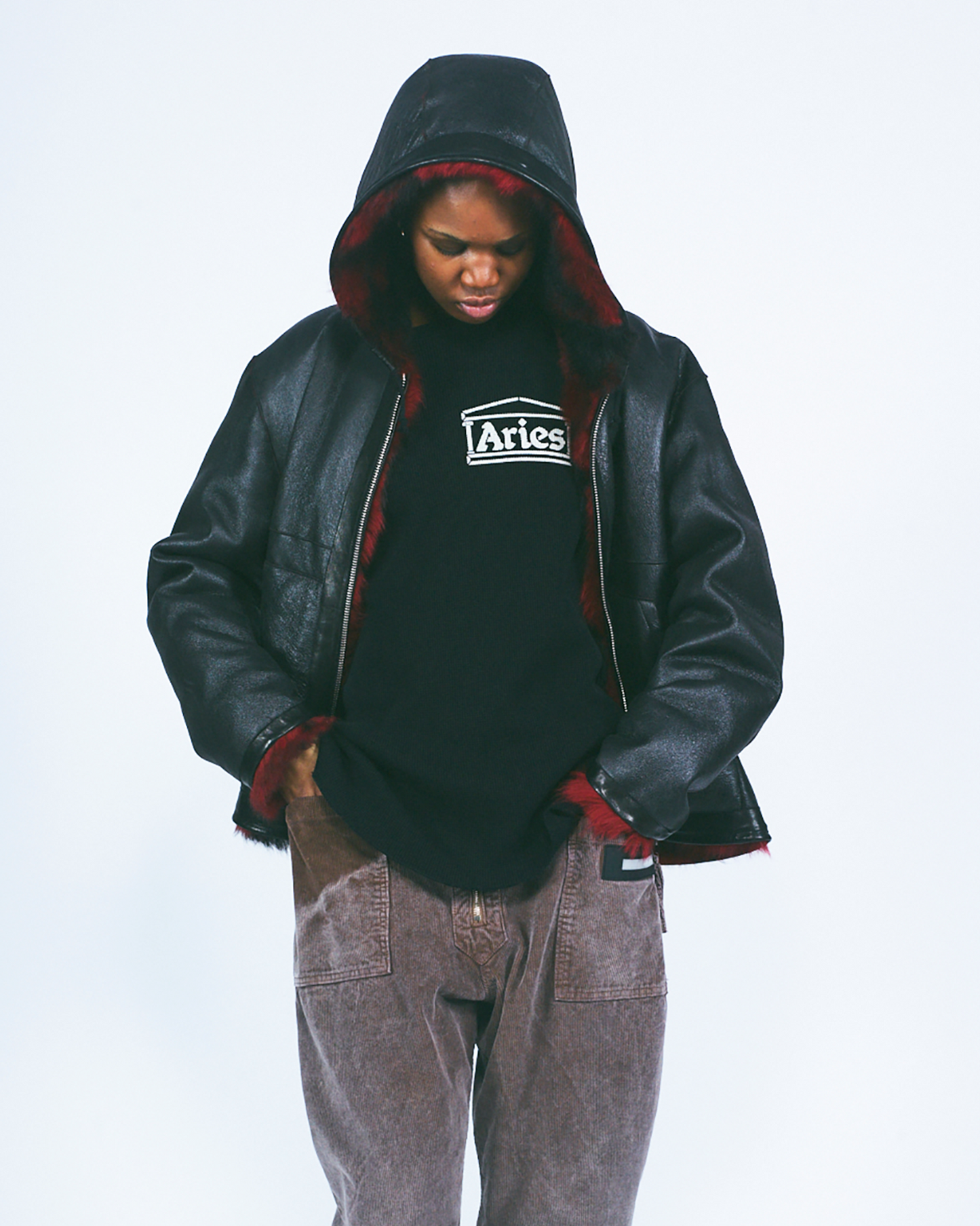 Oversized Hooded Sheepskin Jacket