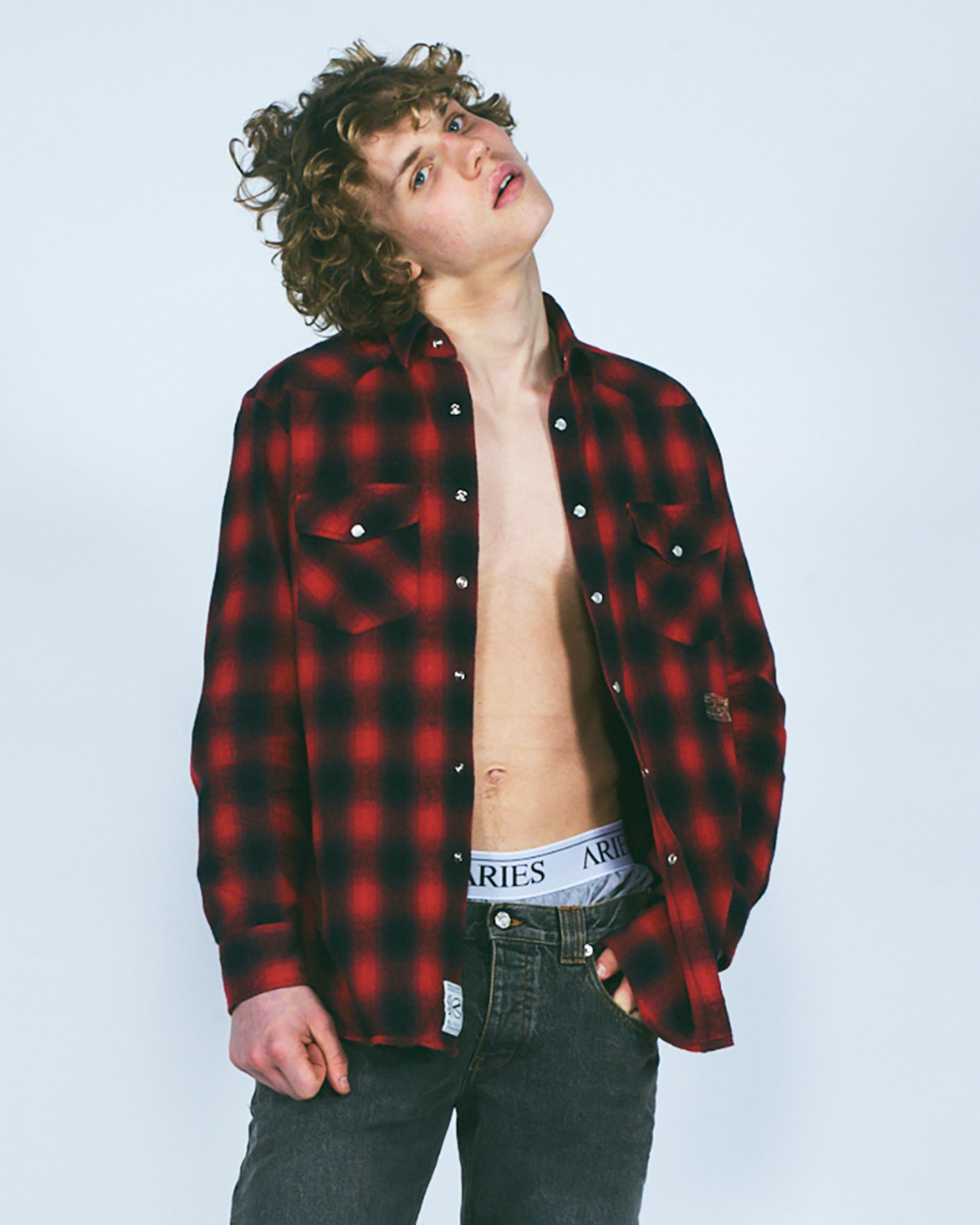 Plaid Western LS Shirt