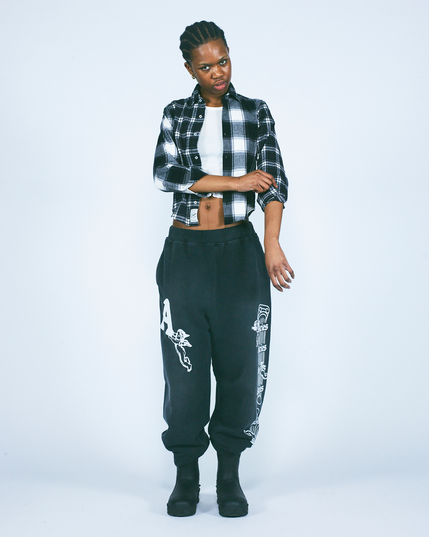 Brushed Flannel Patchwork LS Shirt