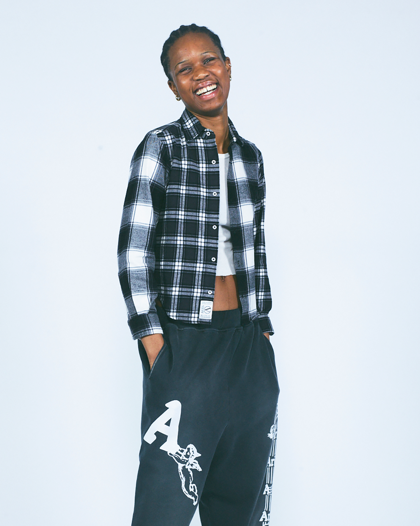 Brushed Flannel Patchwork LS Shirt