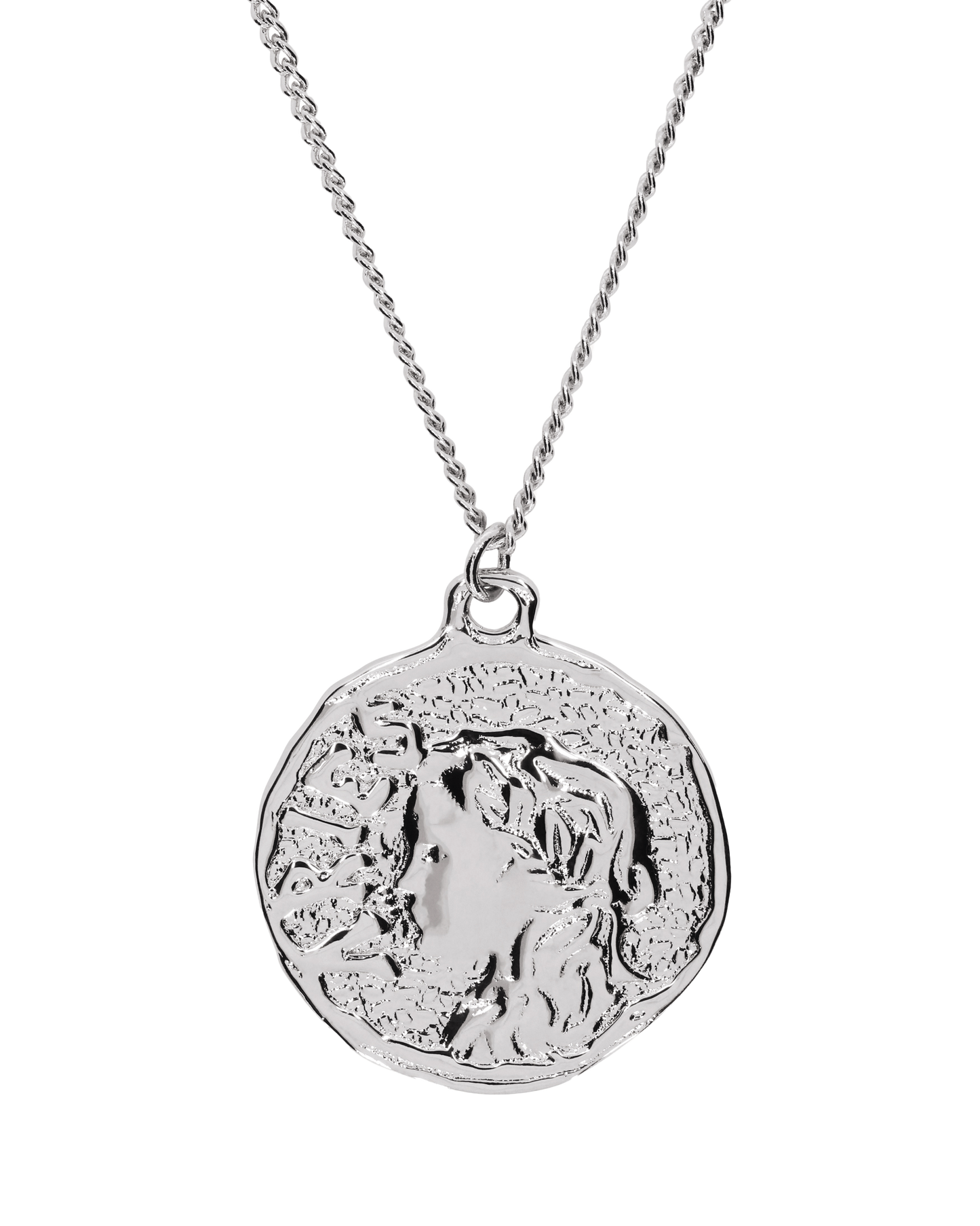 Chain Necklace With Roman Coin Pendant