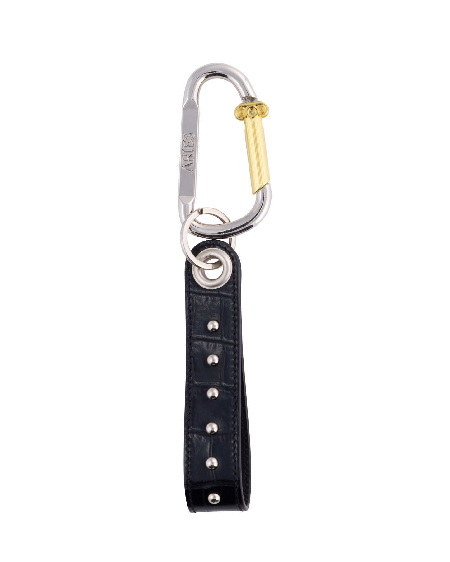 Croc Studded Column Carabiner Keychain