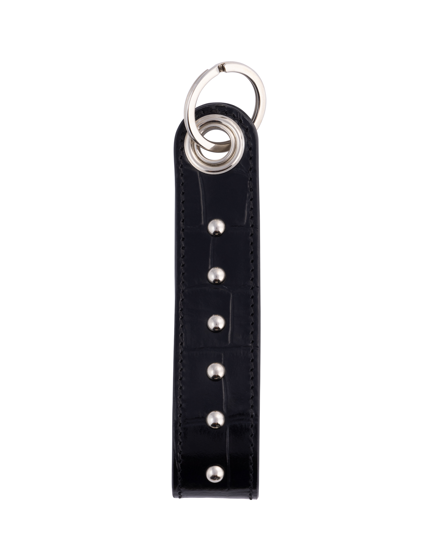 Croc Studded Column Carabiner Keychain