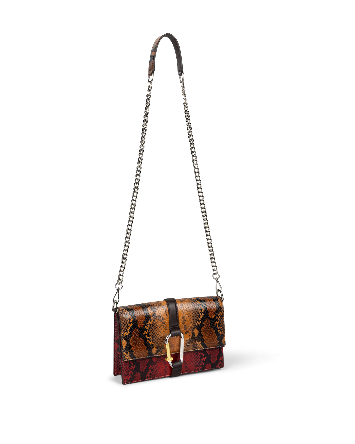 Patchwork Snake Print Leather Kasper Bag