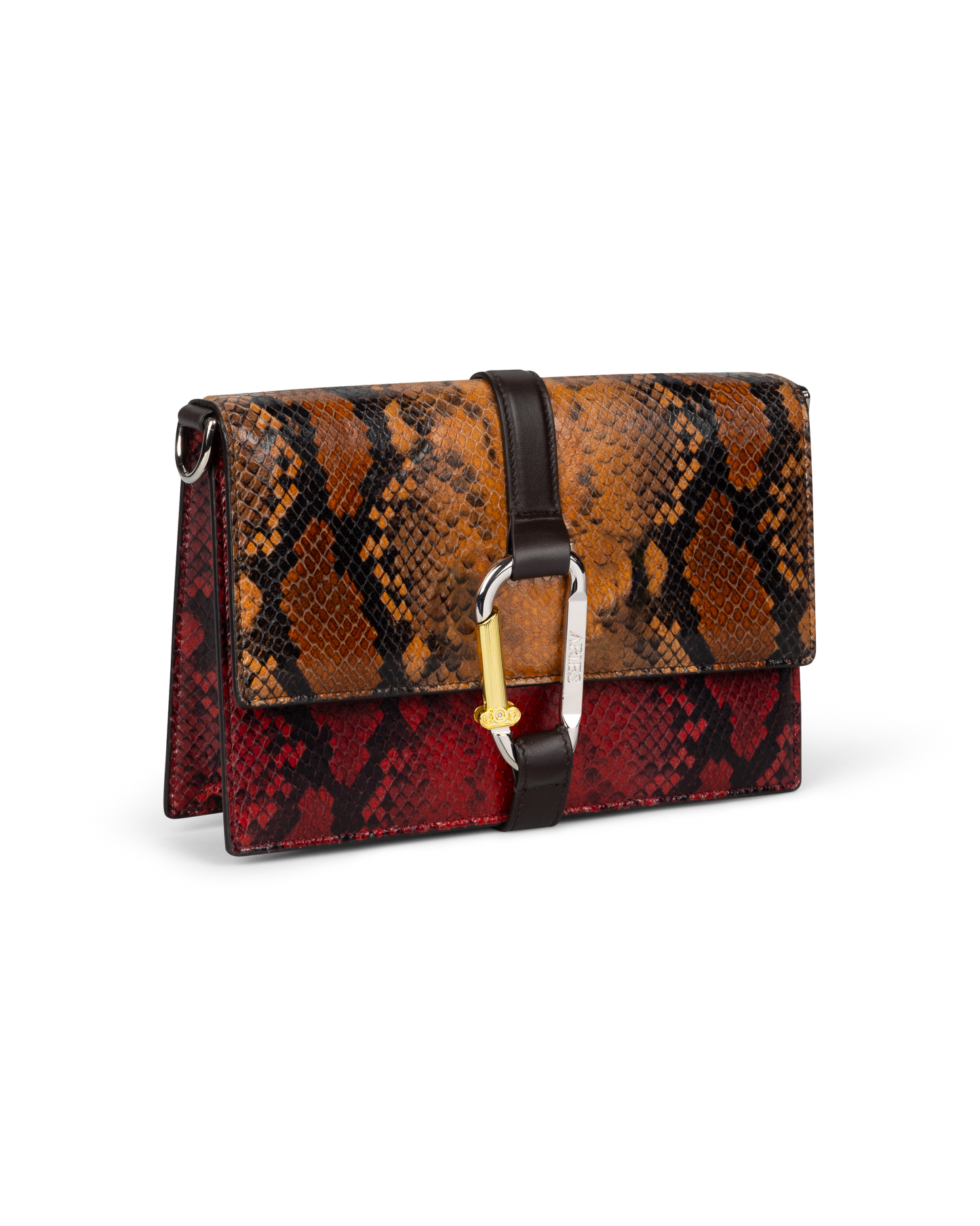 Patchwork Snake Print Leather Kasper Bag
