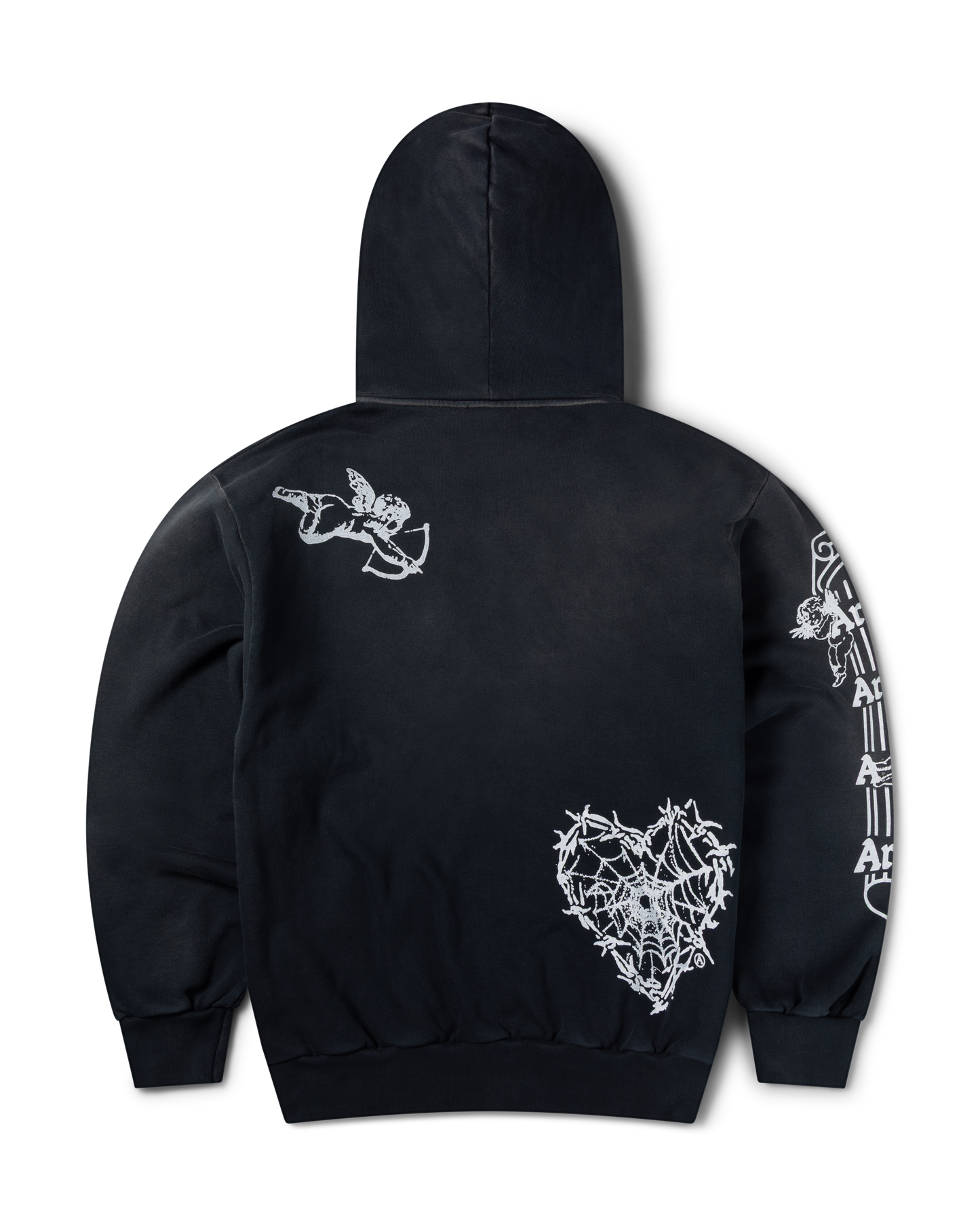 Premium Aged Cherub Column Zip Hoodie