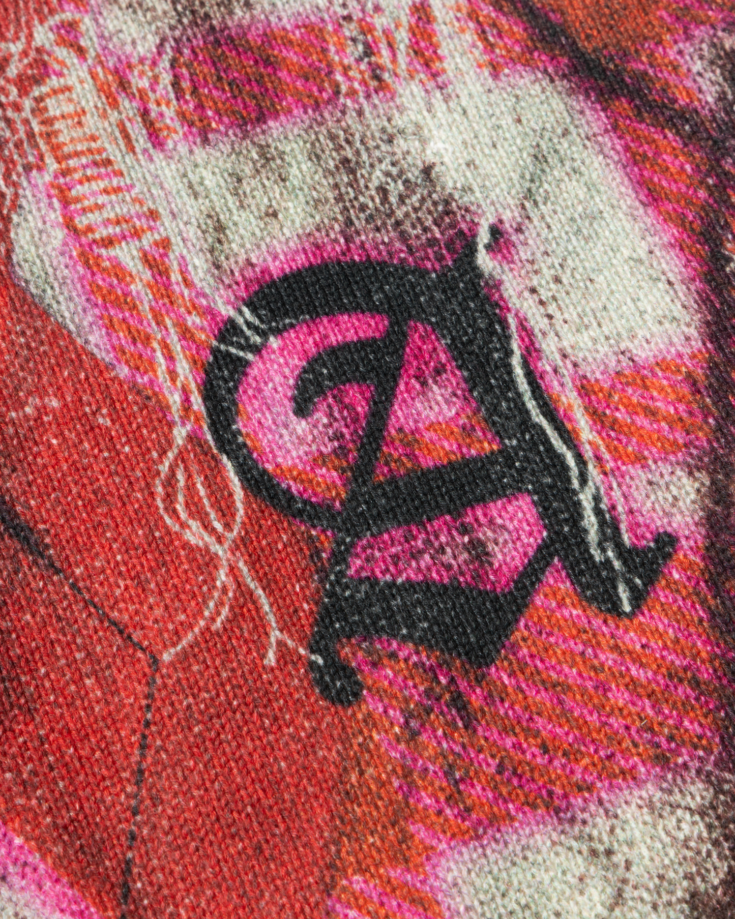 Digi Patchwork V Neck Knit