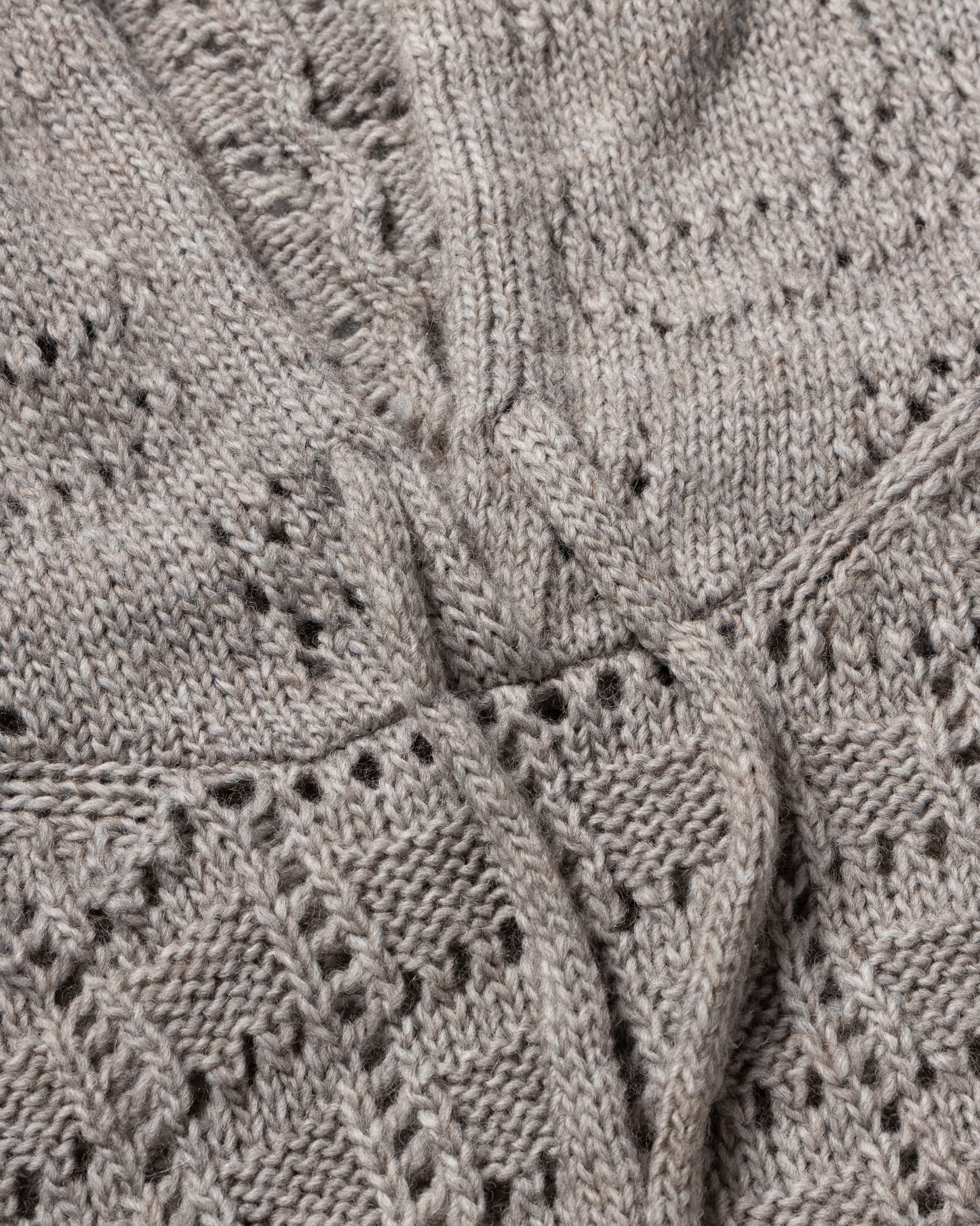 Pointelle Temple Patchwork Hoodie