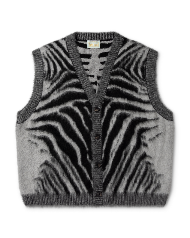 Brushed Zebra Vest