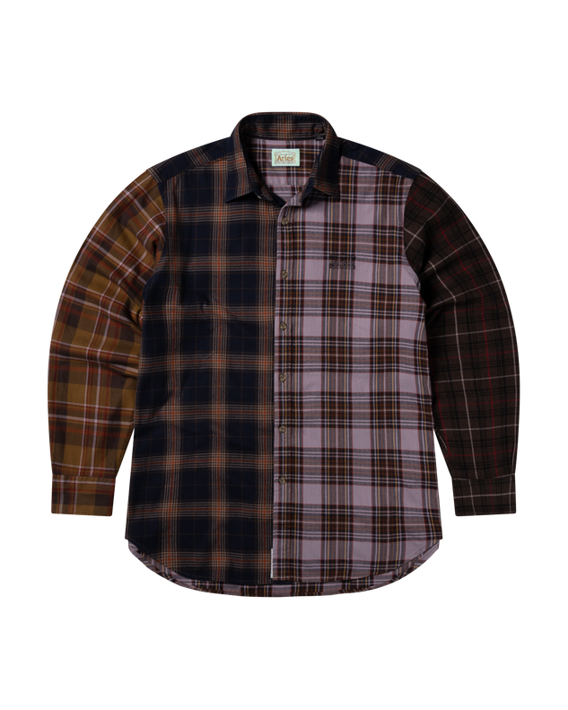 Overdyed Patchwork LS Shirt