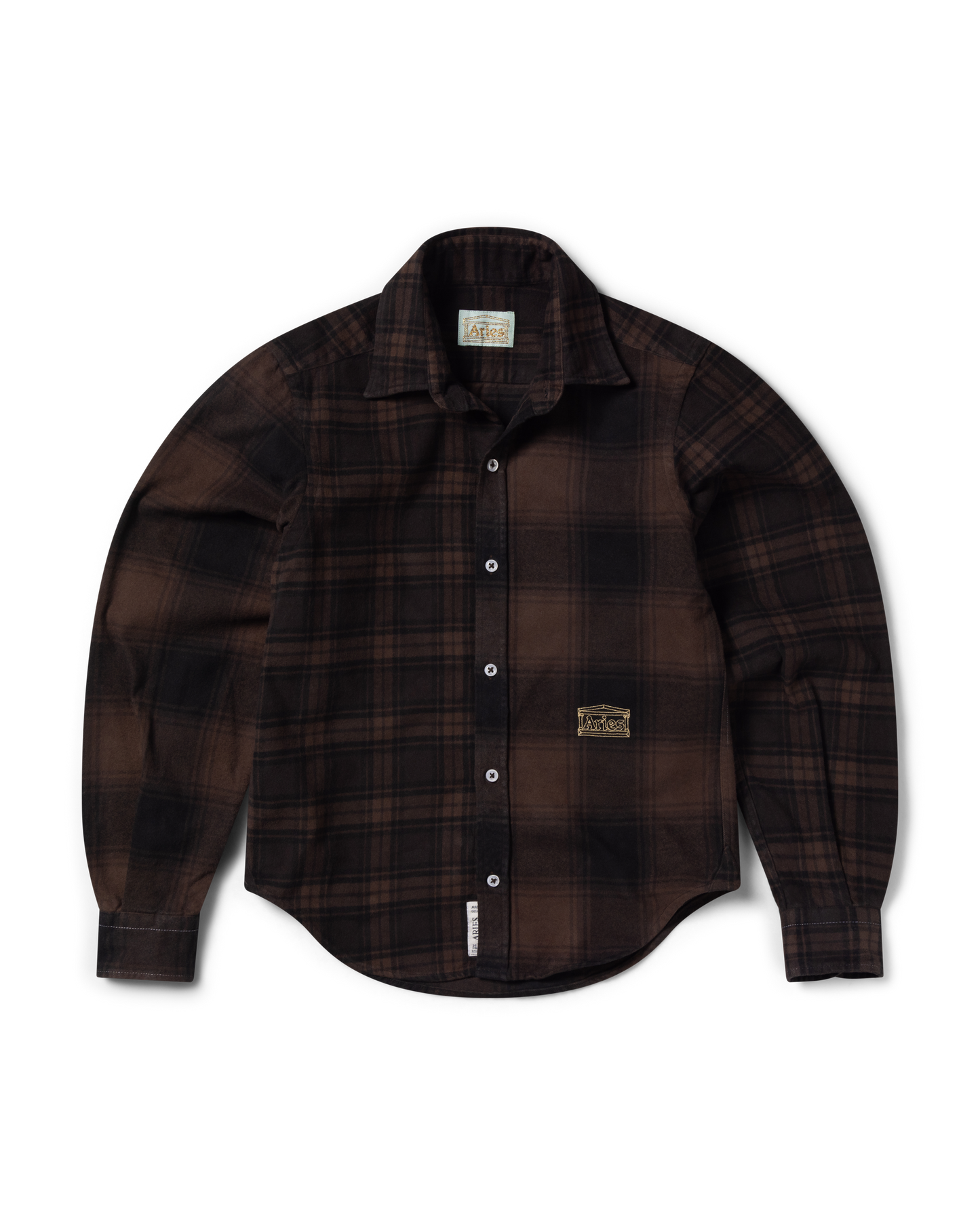 Brushed Flannel Patchwork LS Shirt