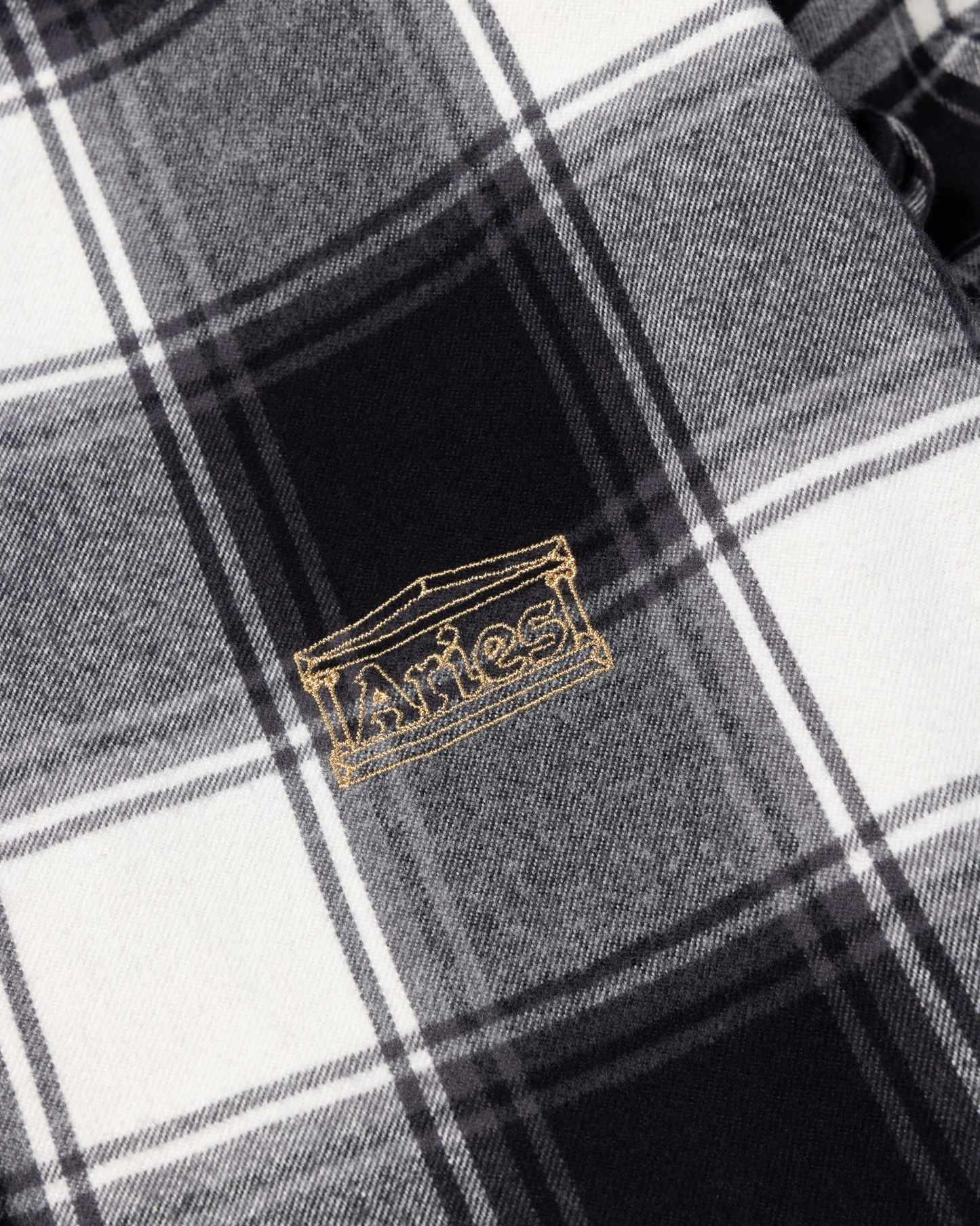 Brushed Flannel Patchwork LS Shirt