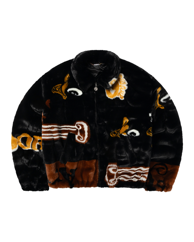 Fuzzy Duck Does He Oversized Bomber Jacket