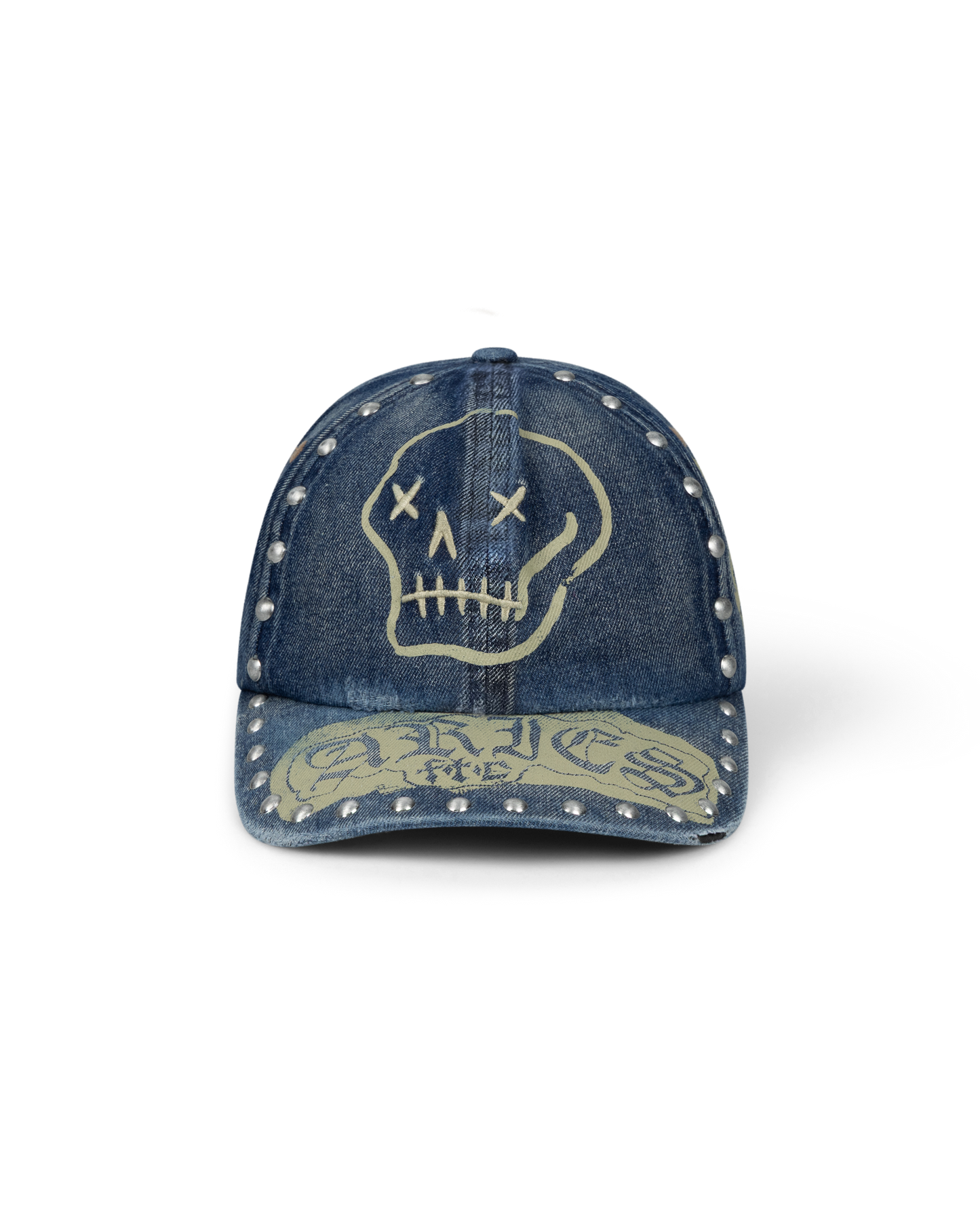 Studded Mega Graphic Denim Cap