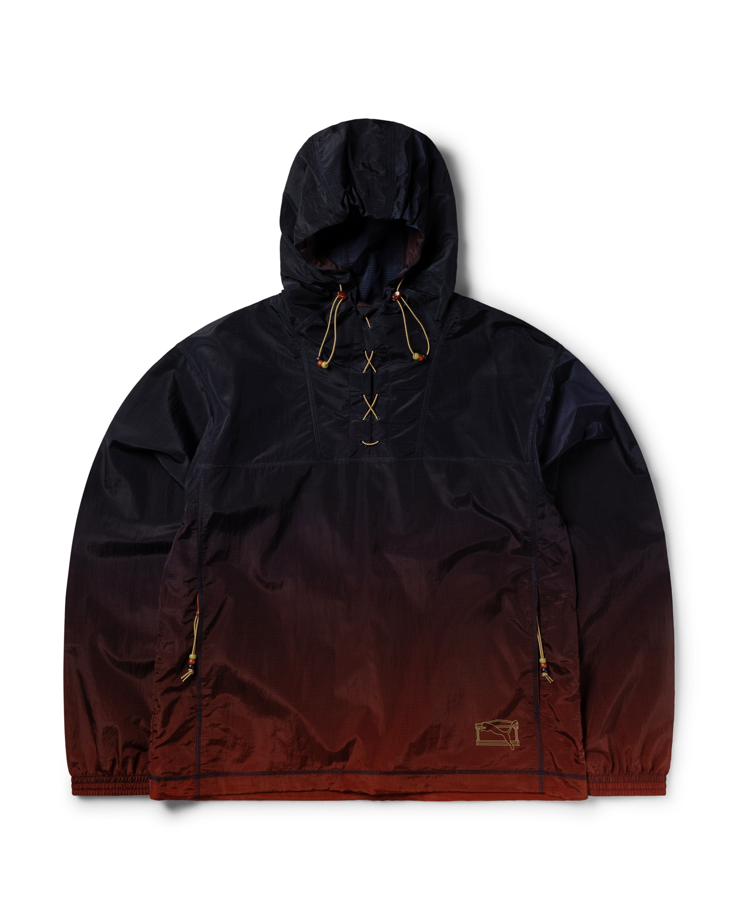 puma x aries ombre nylon quarter lace hooded jacket