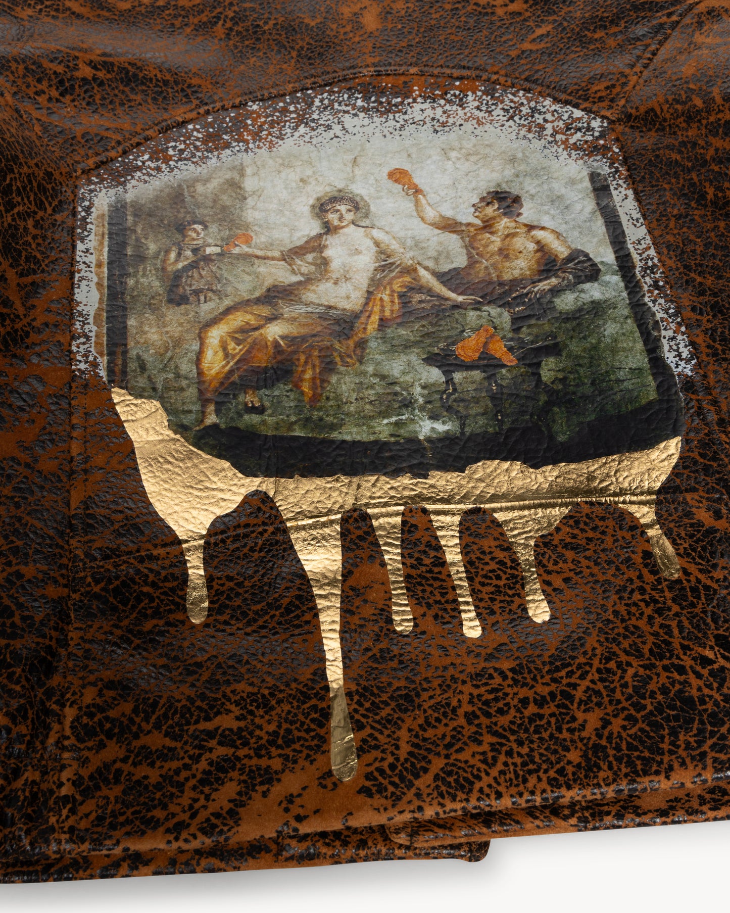 Aries x KFC Distressed Leather Jacket