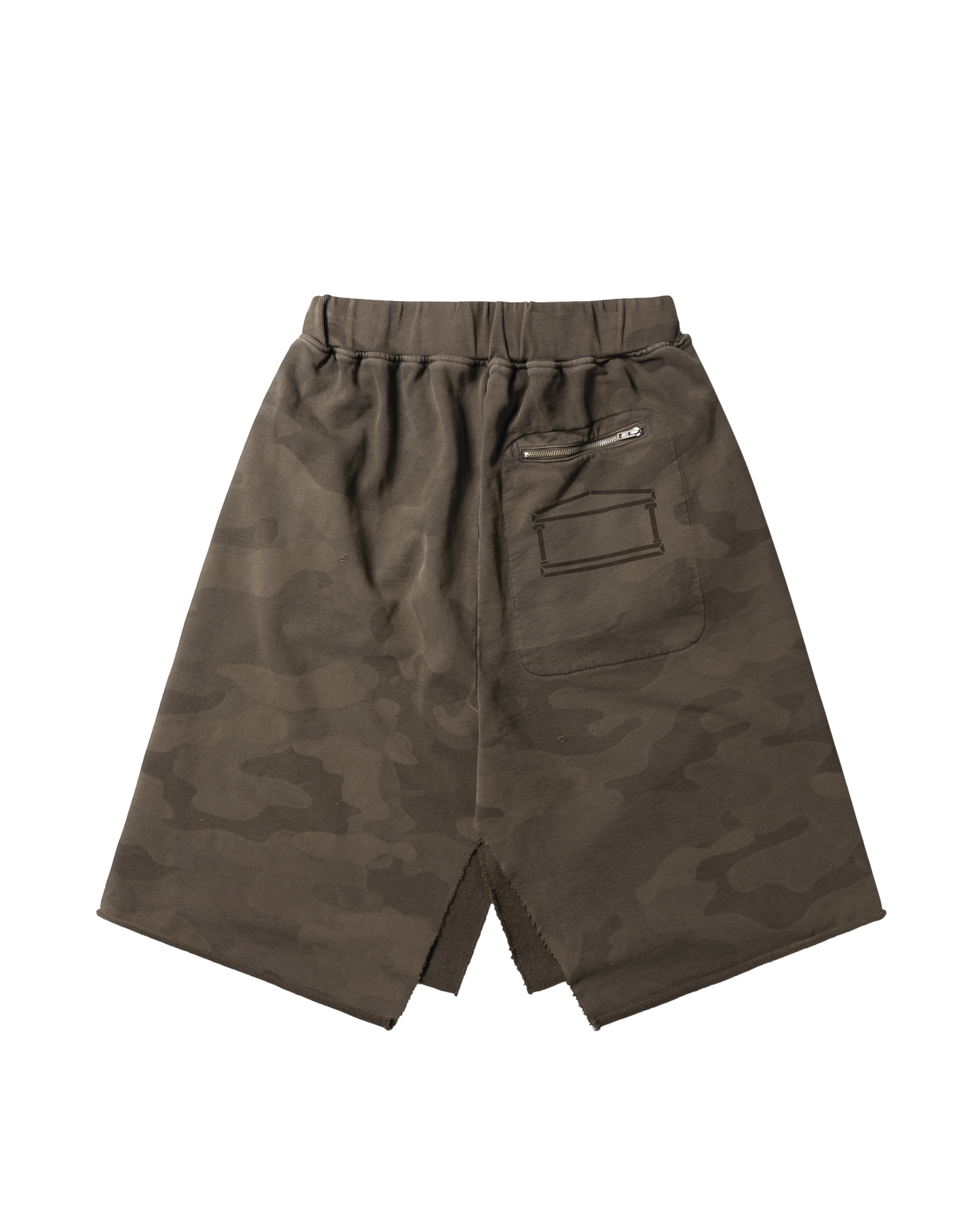 Deconstructed Aged Camo Sweatskirt