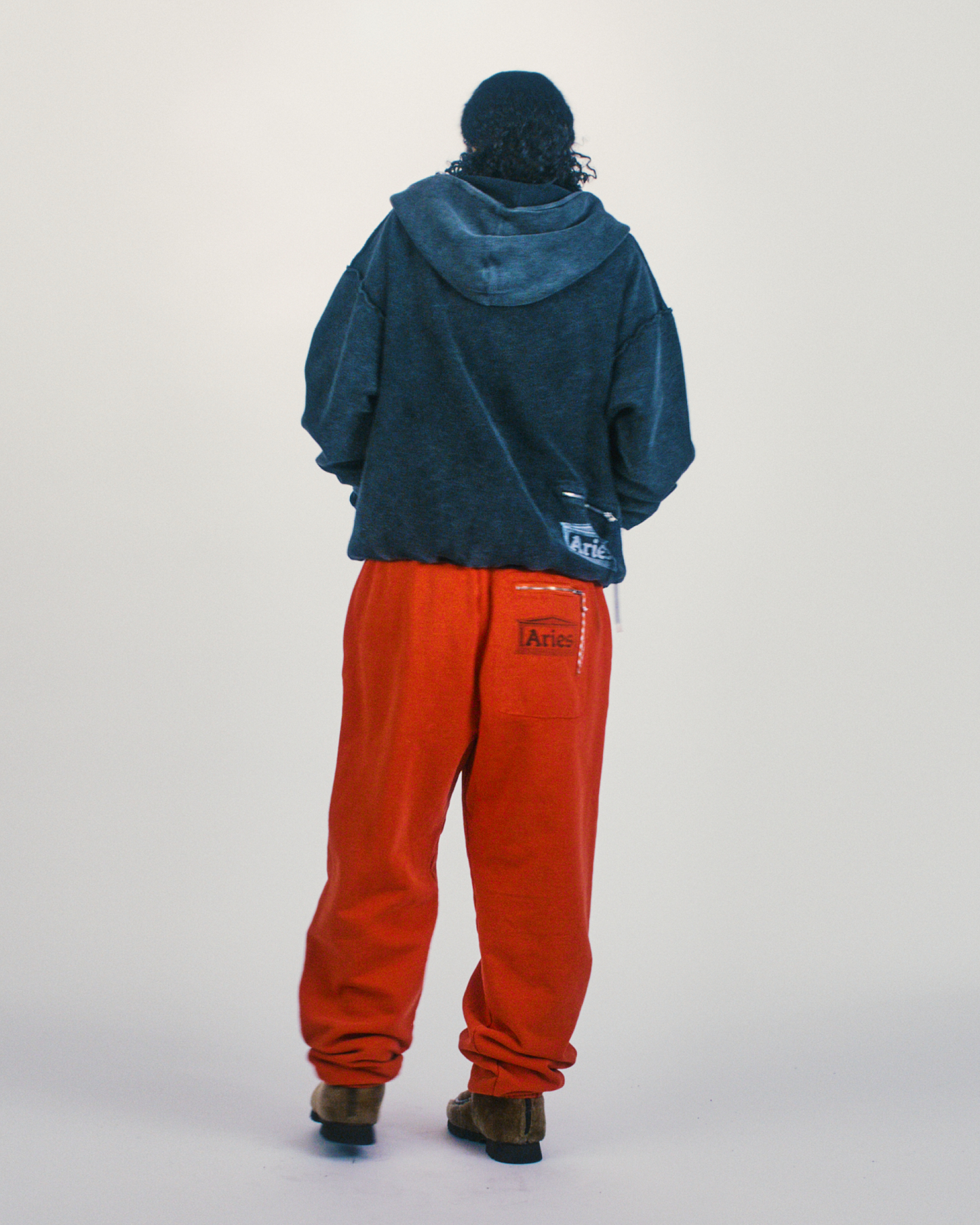 Aged Reverso Temple Zip Through Hoodie