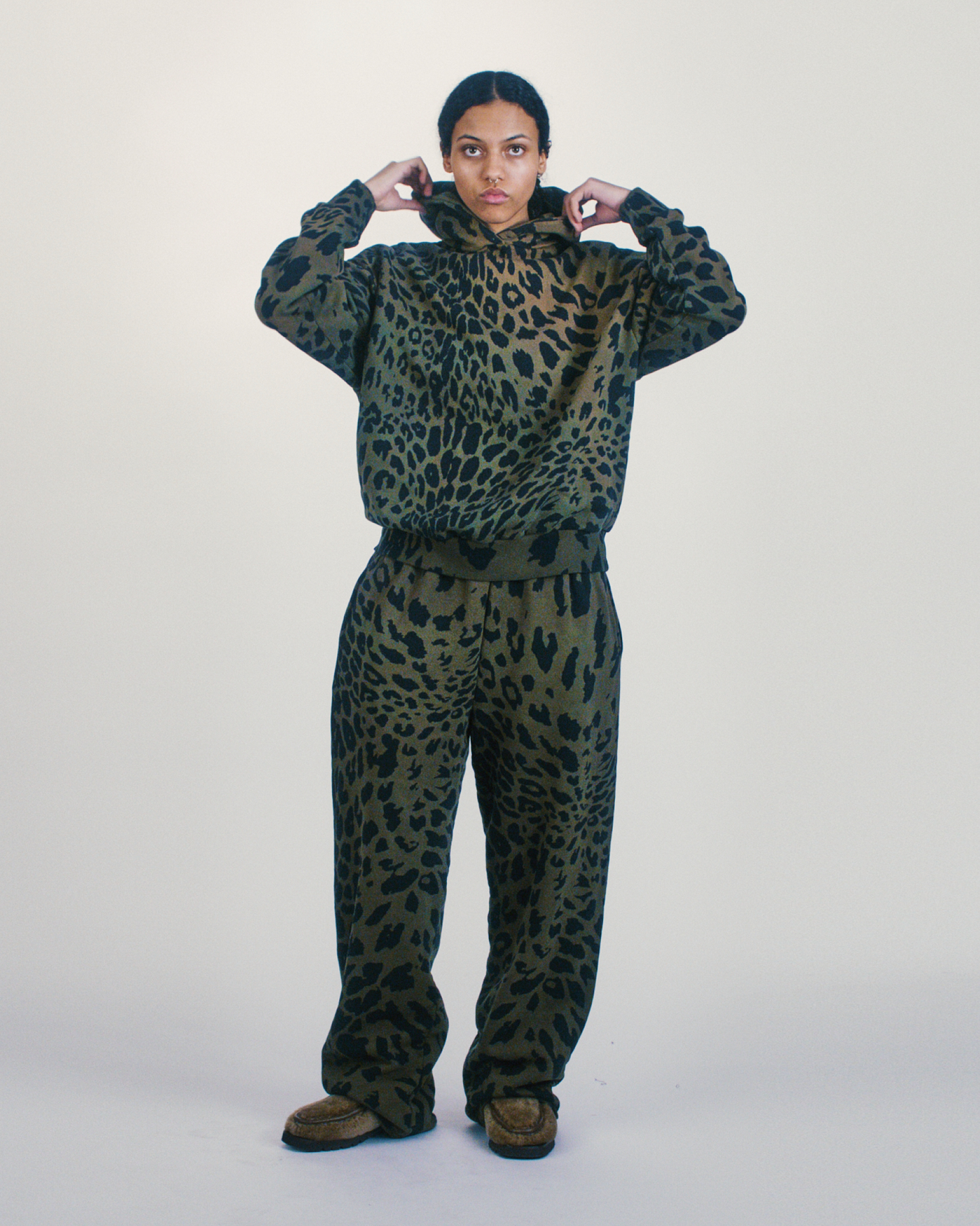 Leopard Tie Dye Straight Sweatpant