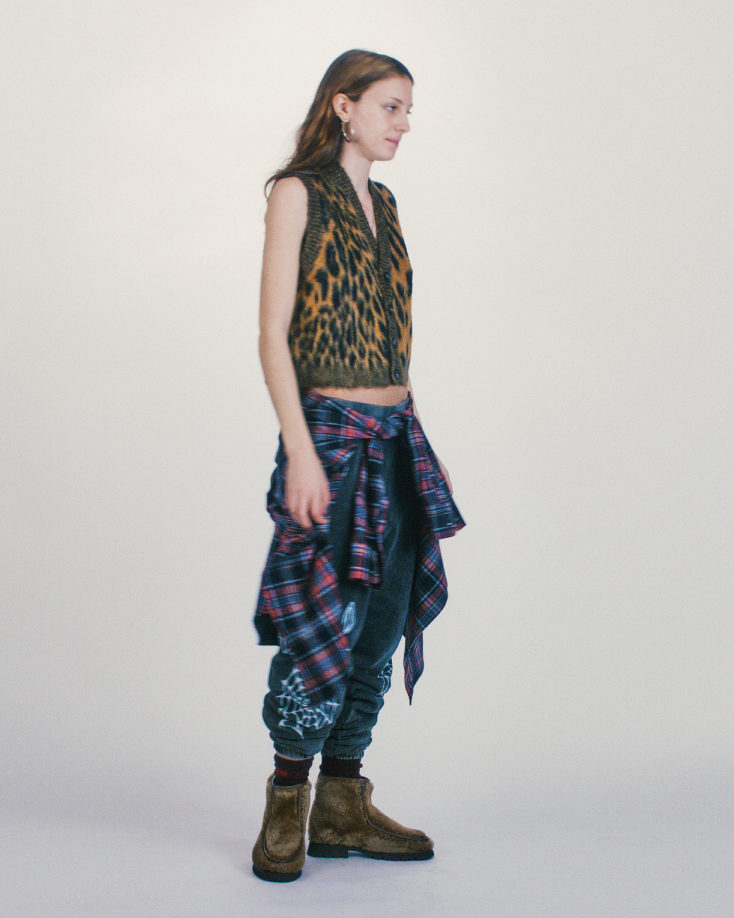 Brushed Leopard Vest