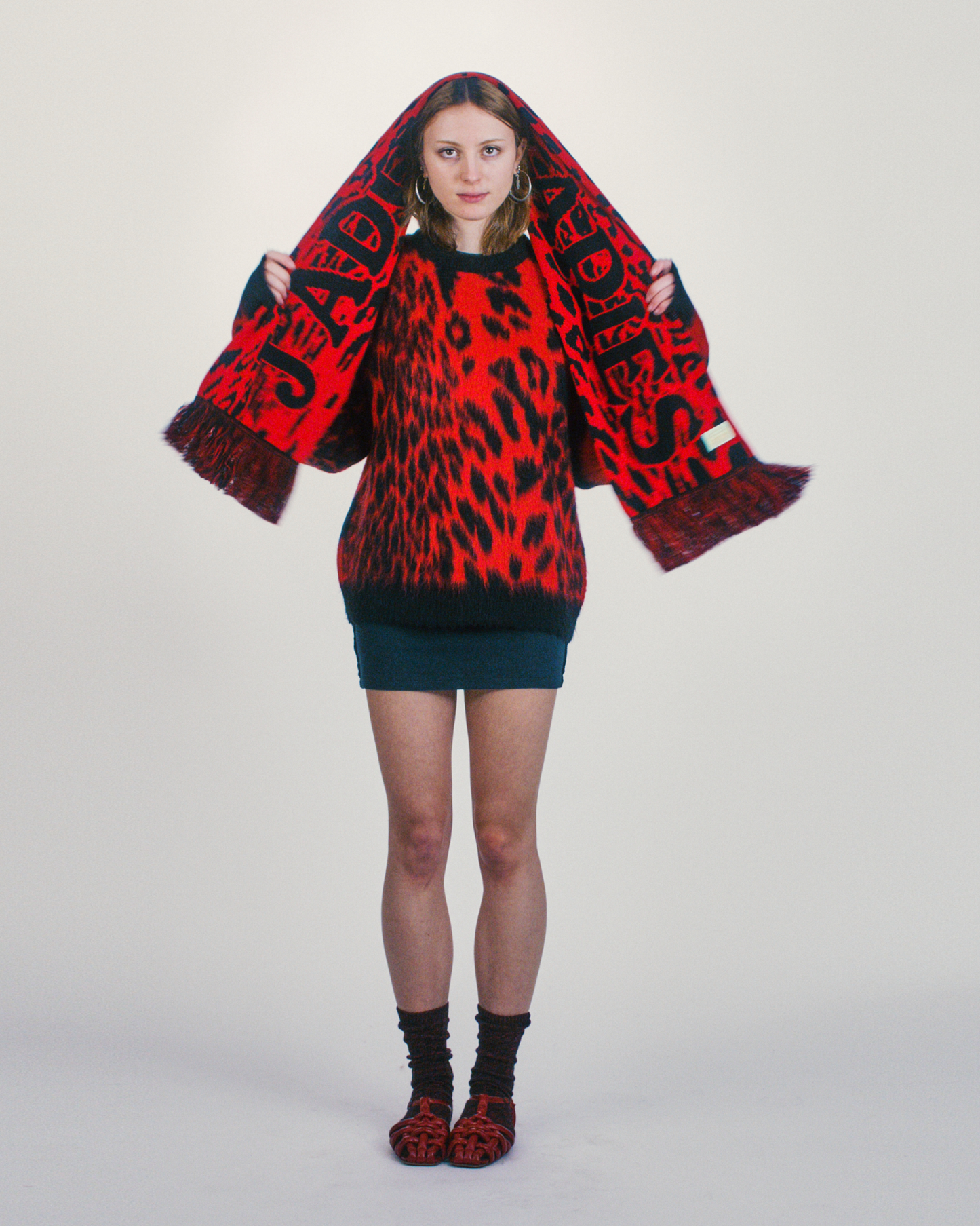 J'Adoro Aries Leopard Scarf