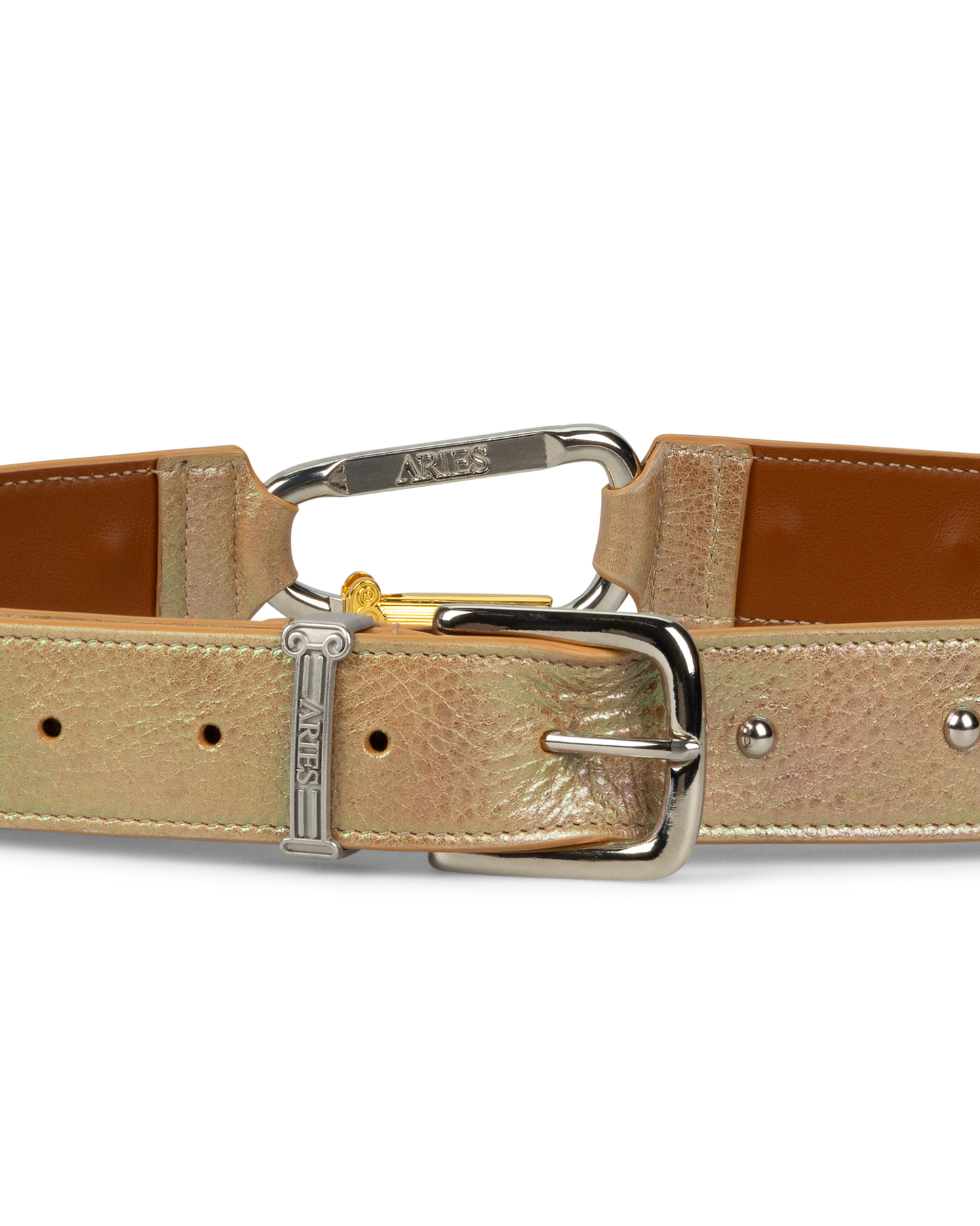 Pearl Leather Studded Mazzo Belt