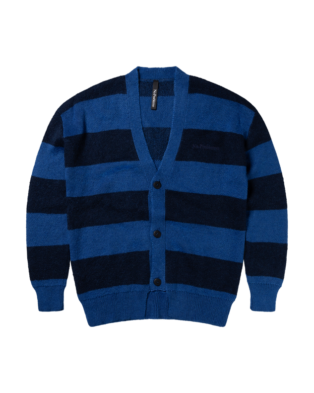 Striped Mohair Oversized Cardigan