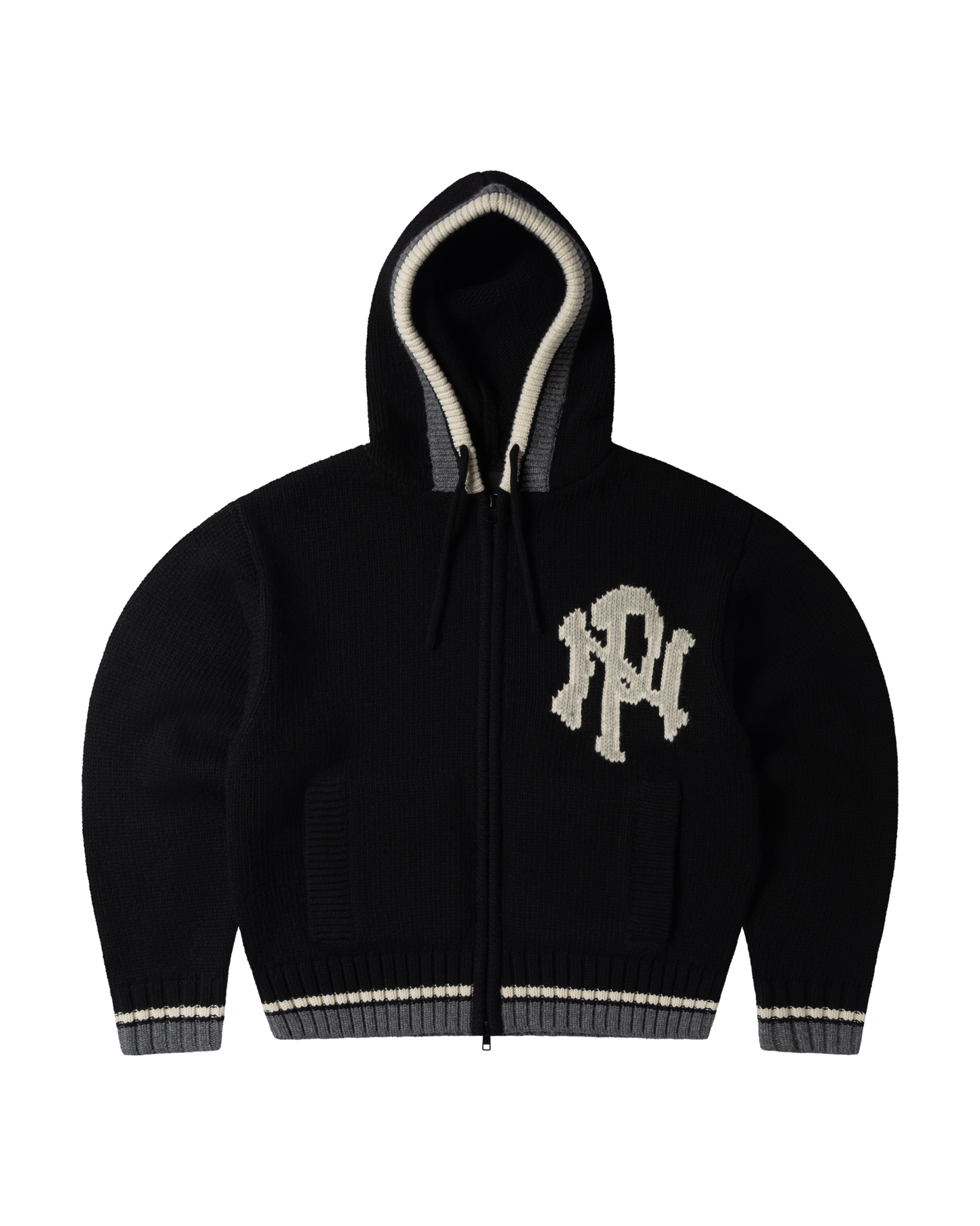 NYP Varsity Zip Through Knit