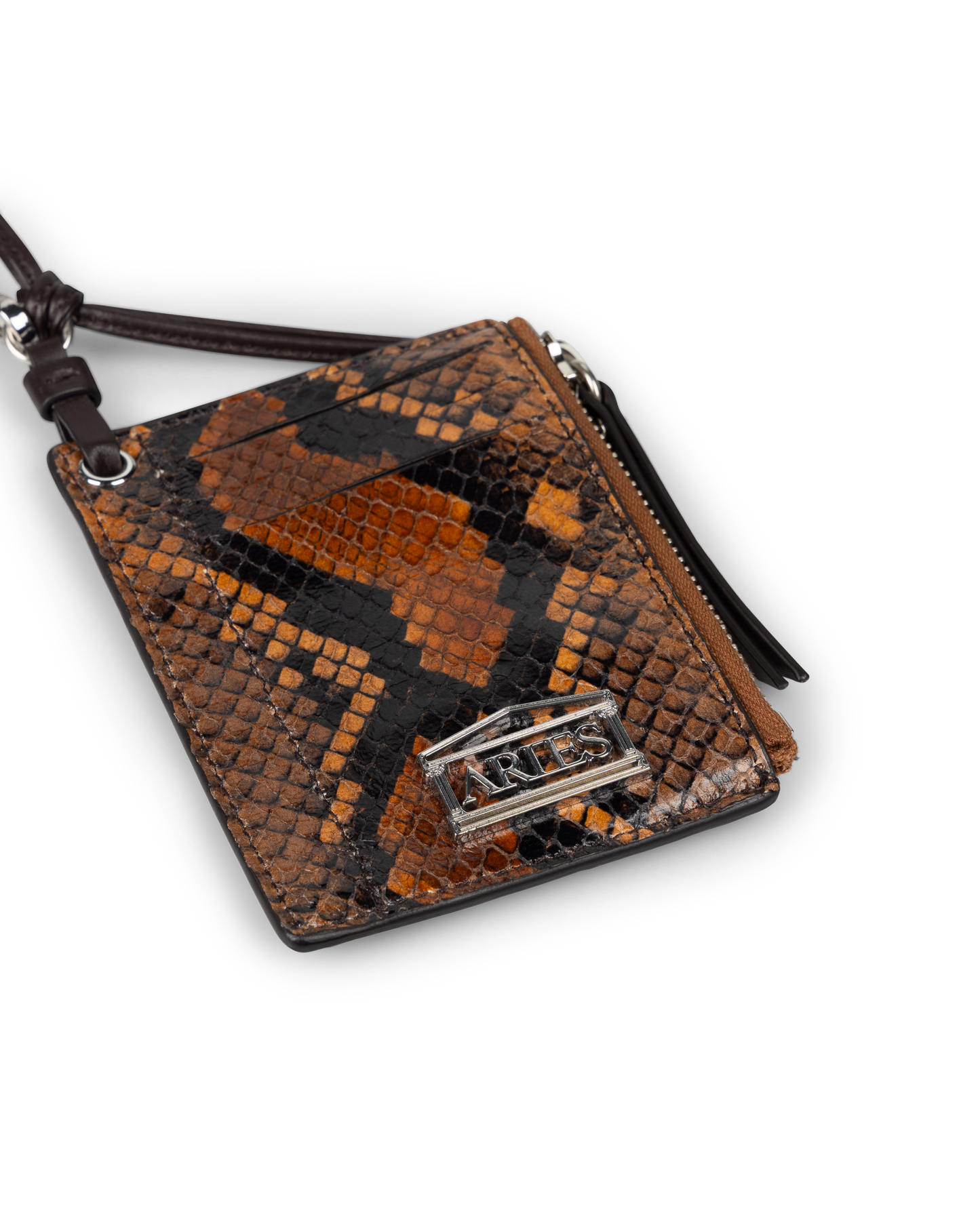 Patchwork Snake Print Leather Card Holder