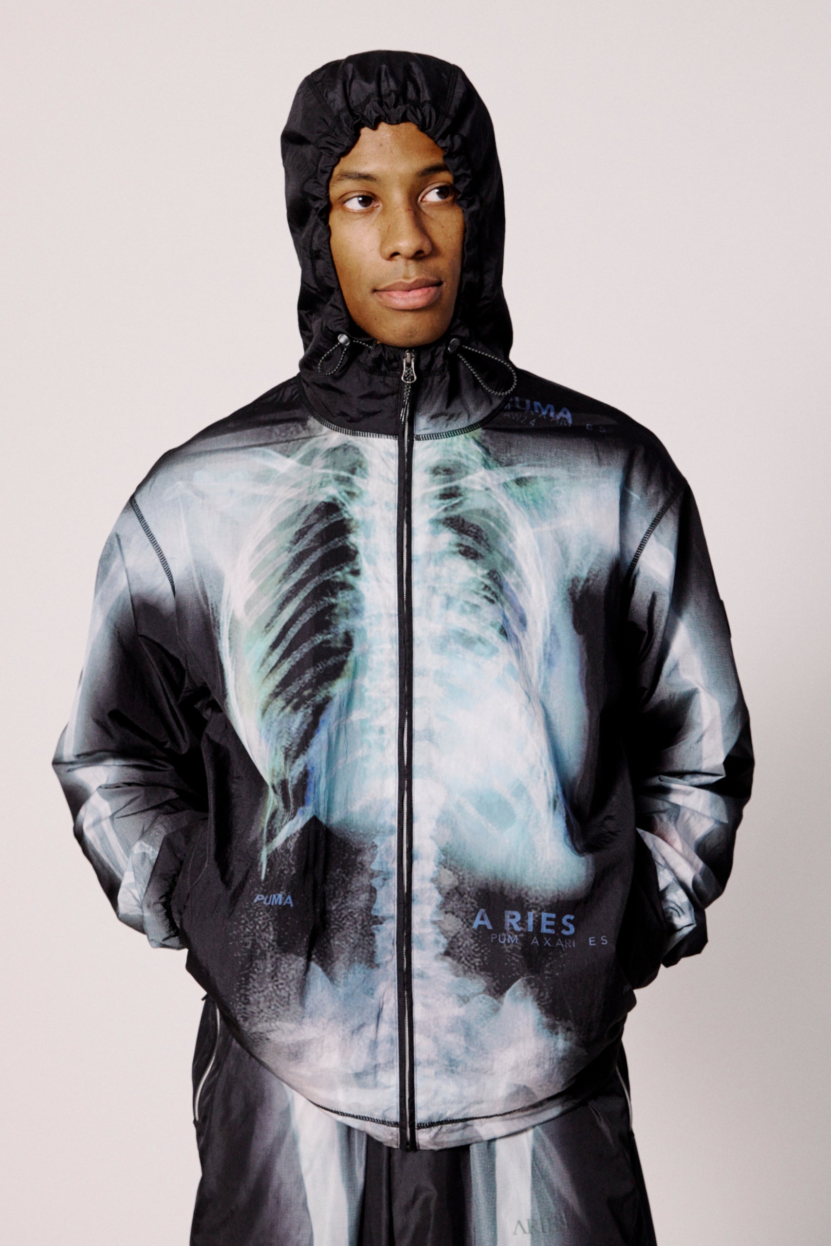 Puma x Aries X Ray Windcheater Jacket Black L