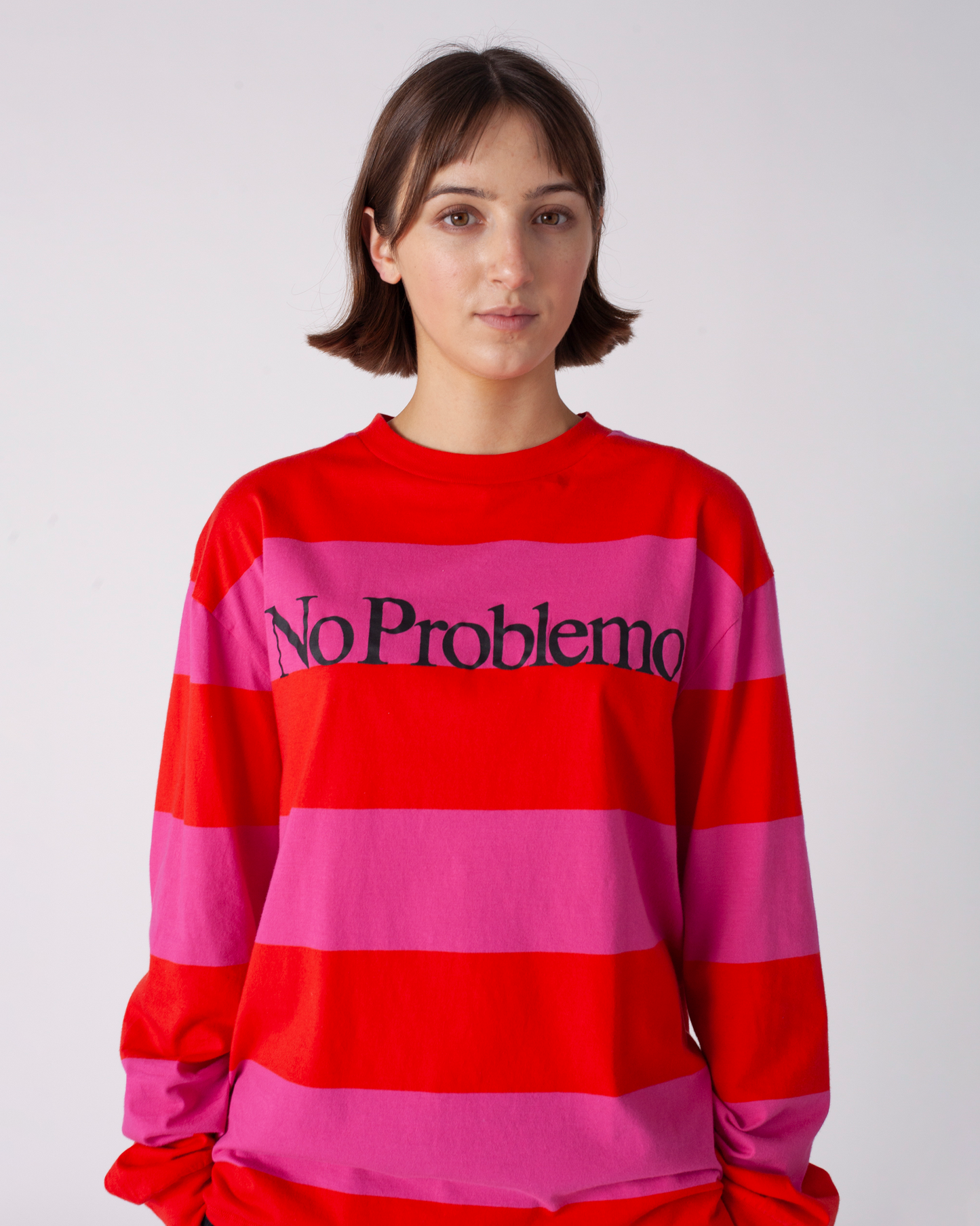 No Problemo Striped LS Tee