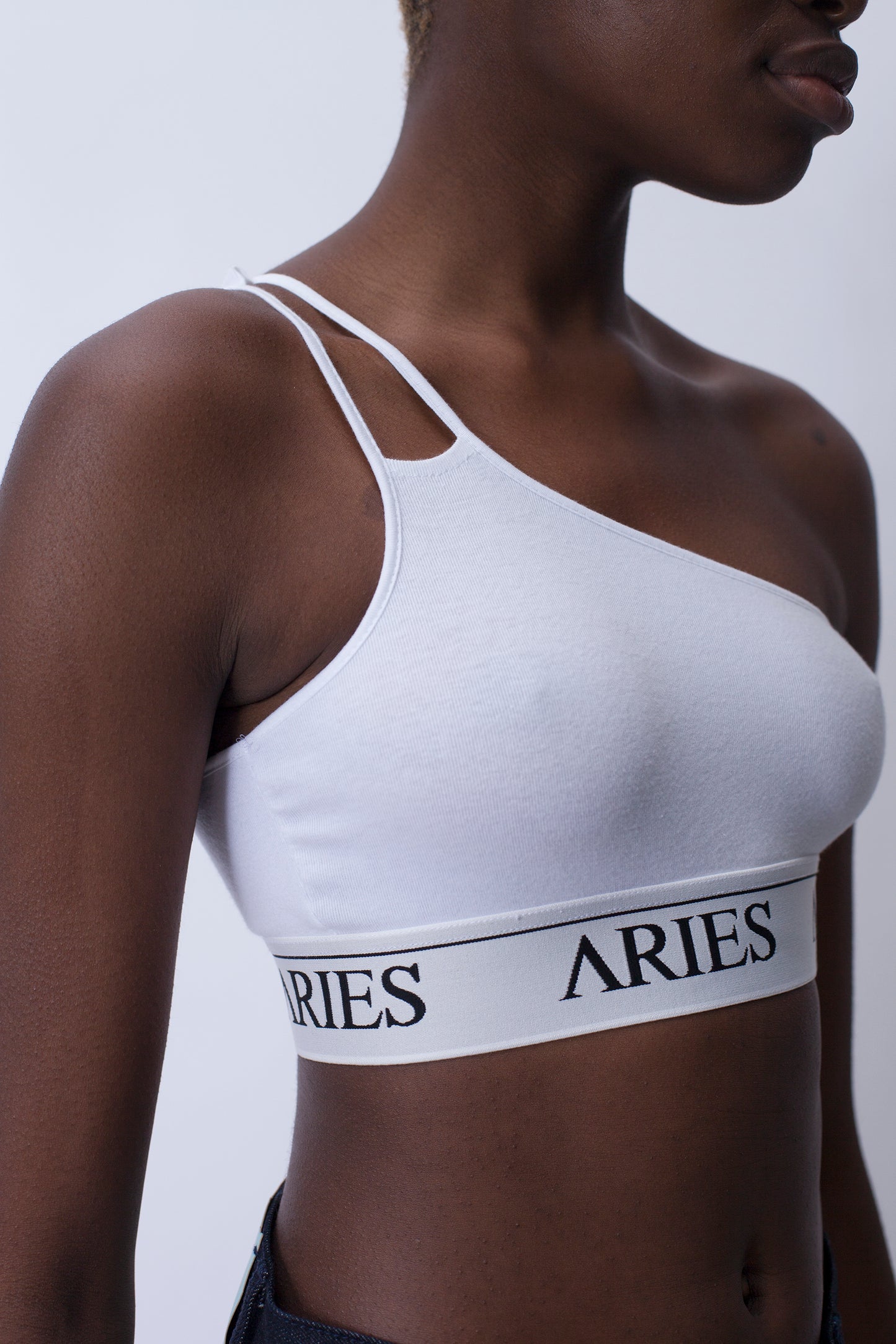Rib Asymmetric Crop Top