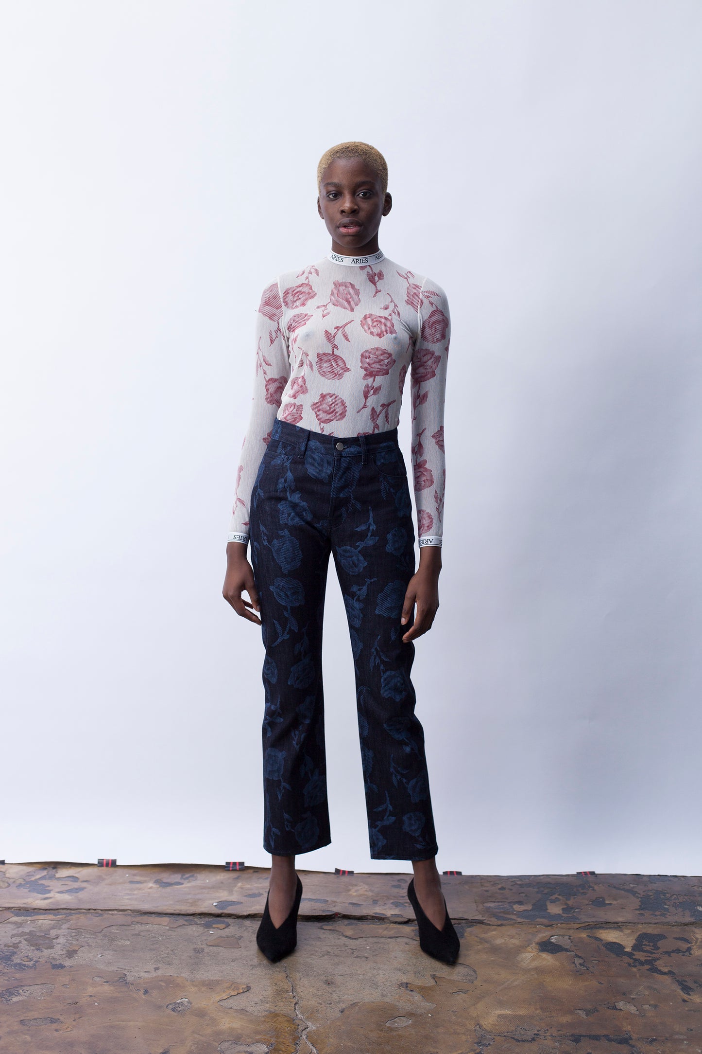 Rose Print Lilly Jeans