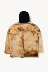 Reversible Sheepskin Jacket With Contrast Hood