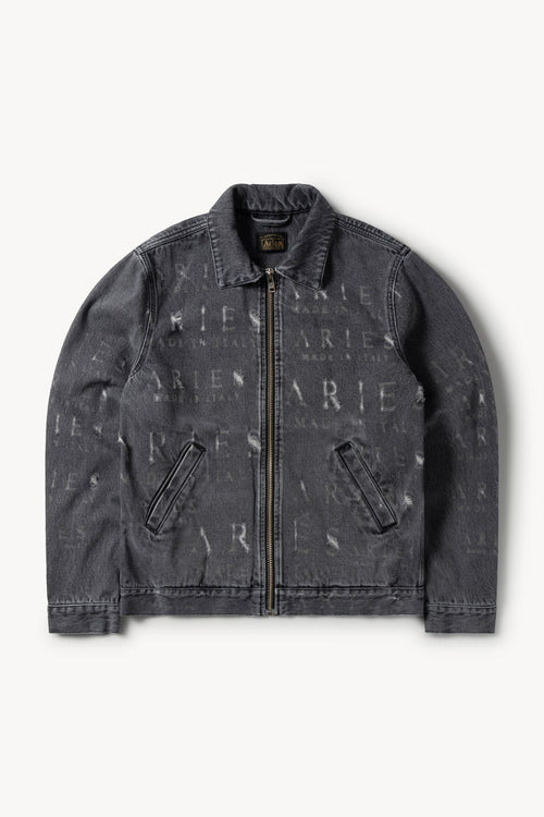 Destroyed Zip Through Jean Jacket