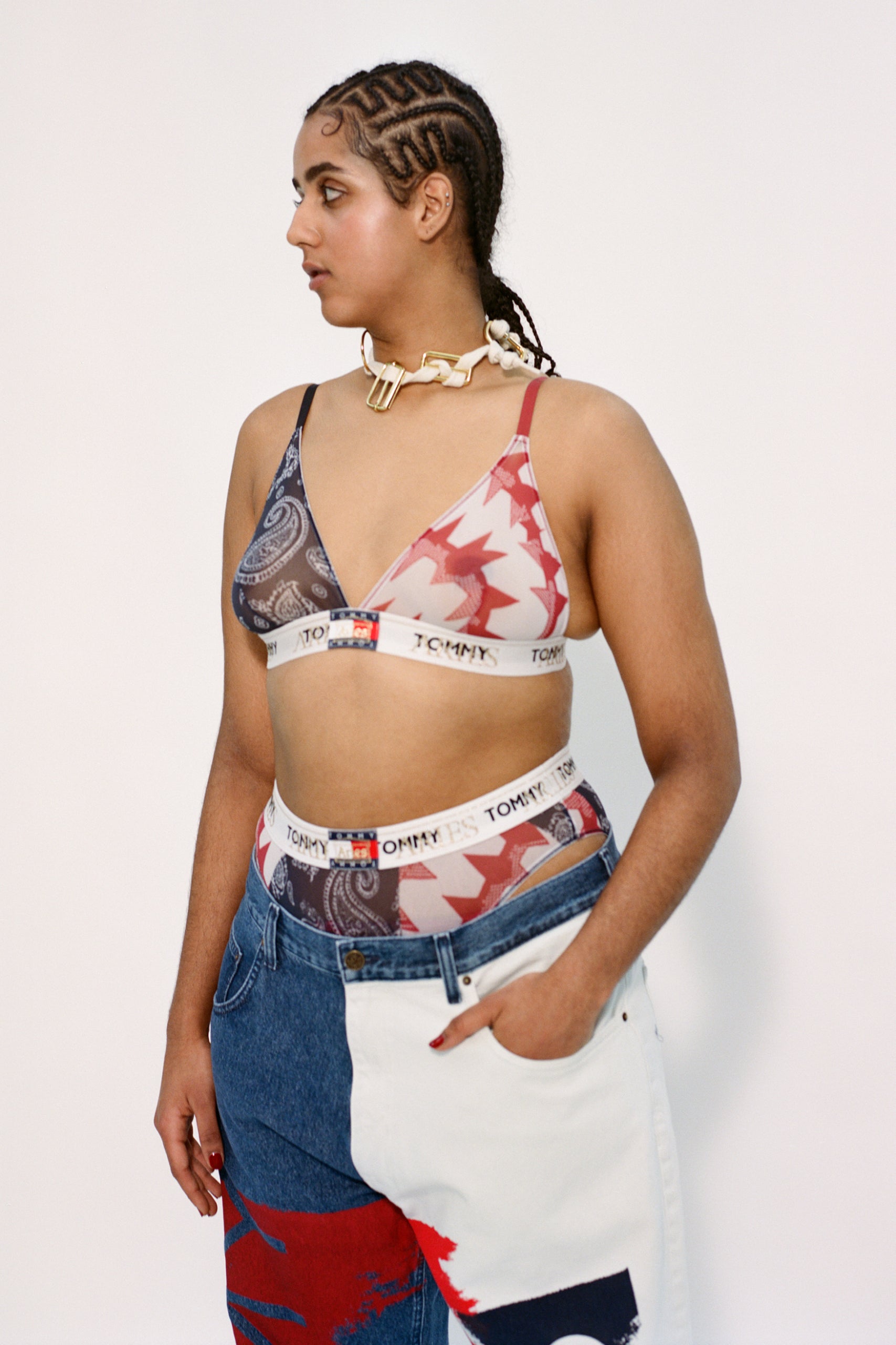 Load image into Gallery viewer, Tommy x Aries Bandana Sheer Bra