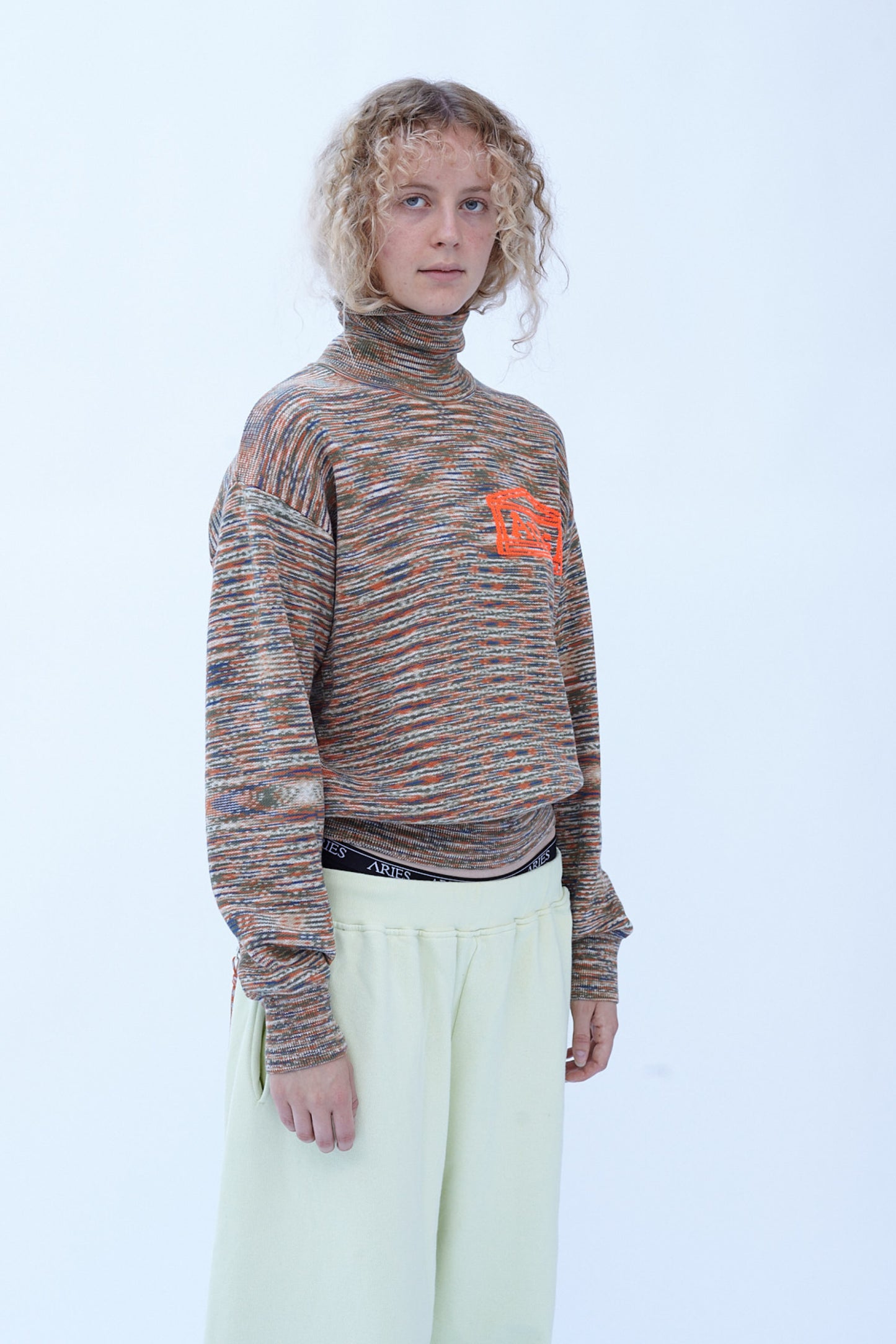 Temple Space Dye Turtleneck Knit