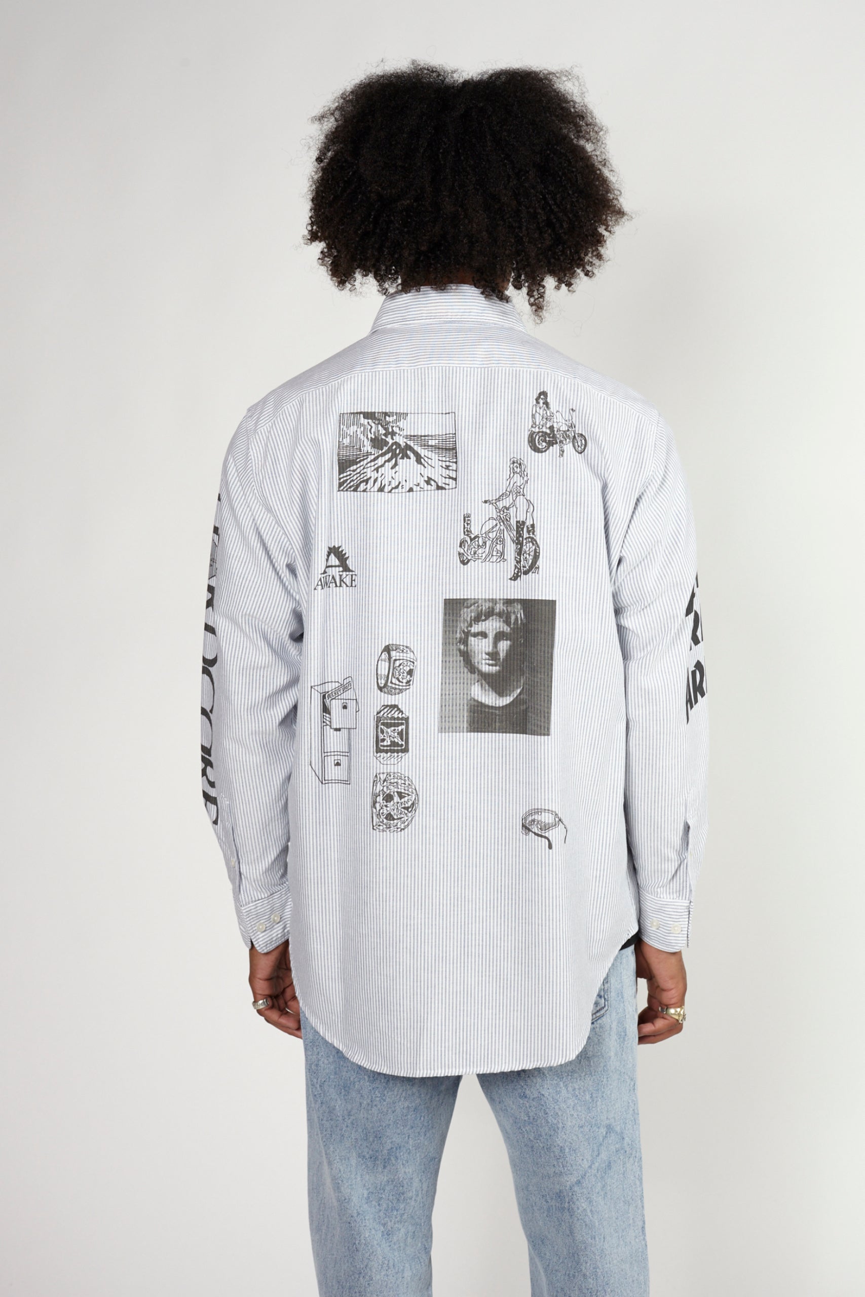 Load image into Gallery viewer, Graphic Overprinted Oxford Shirt