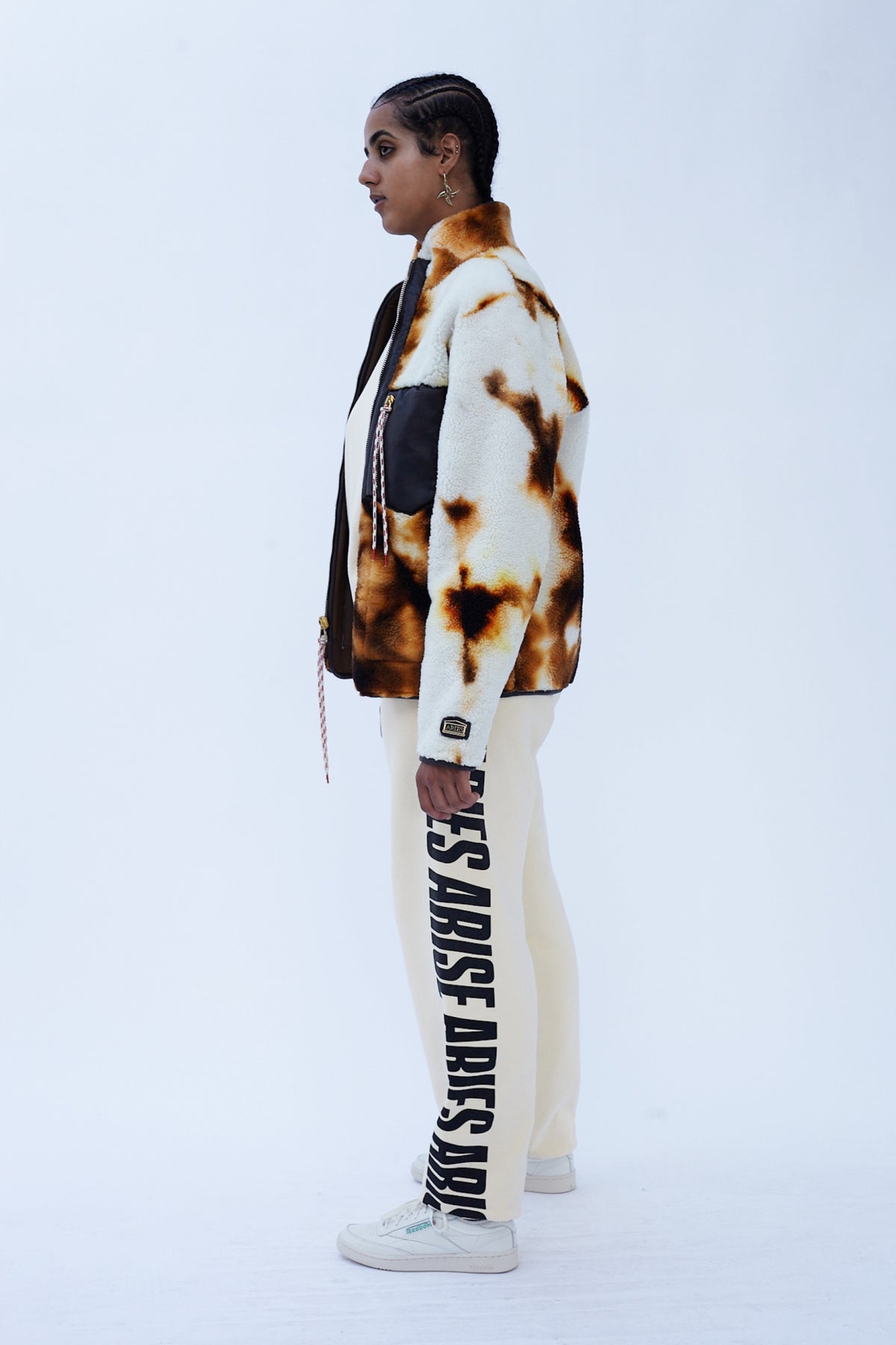 Tie Dye Sheepskin Tech Jacket
