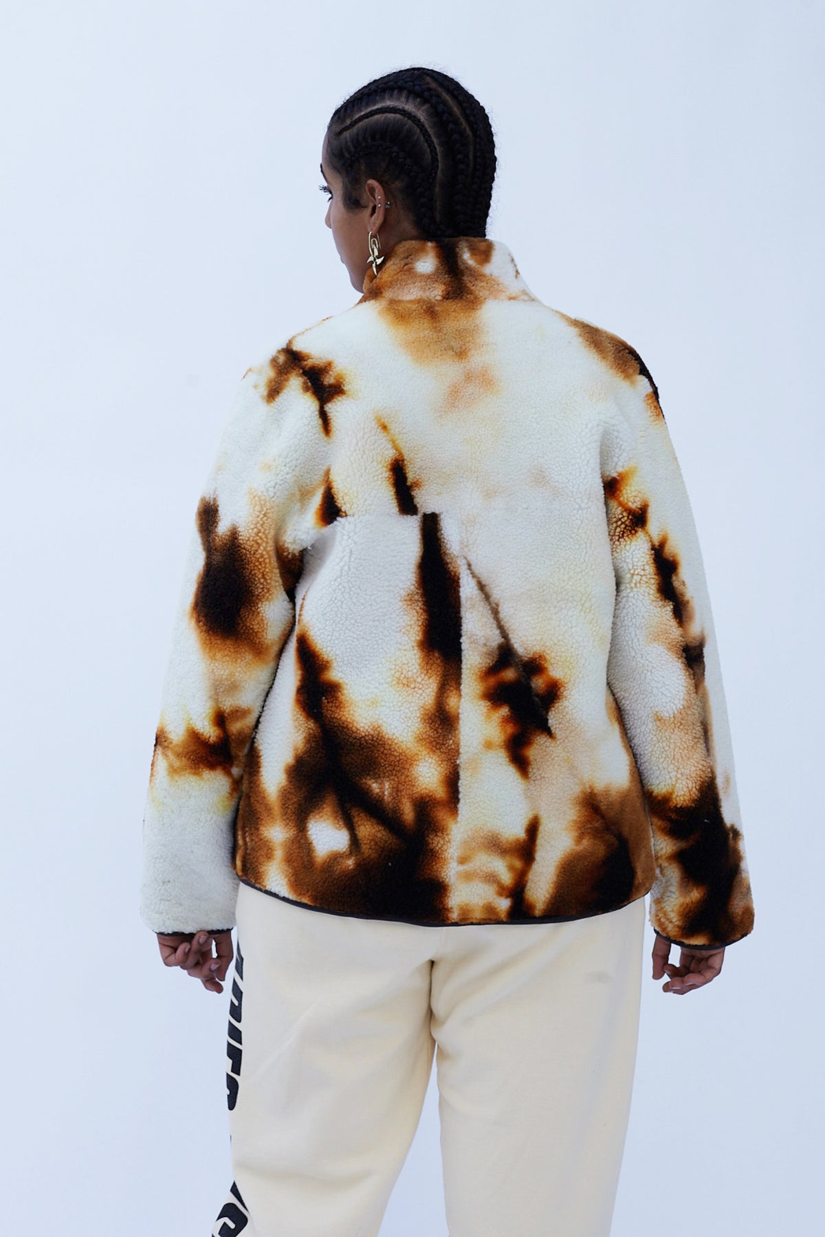 Tie Dye Sheepskin Tech Jacket