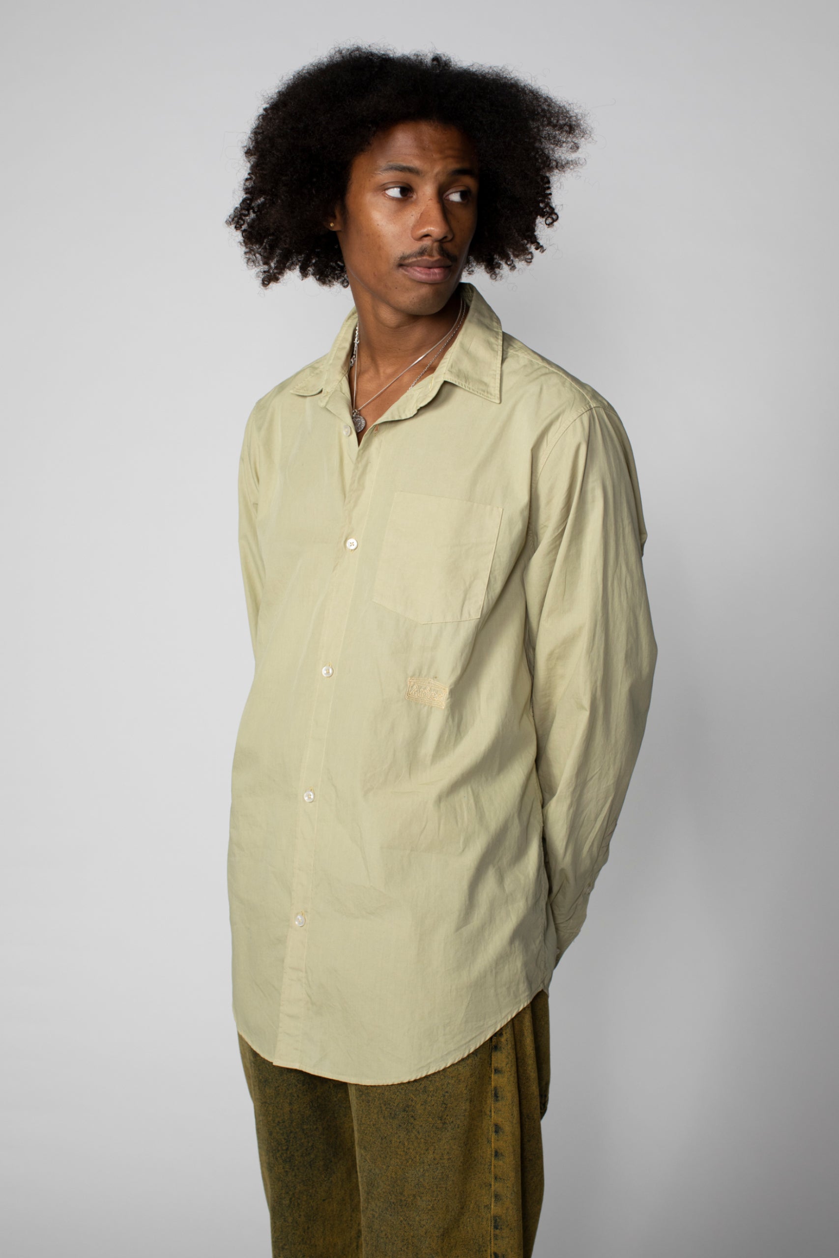 Load image into Gallery viewer, Overdyed Striped Poplin Shirt