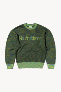 Reverse Problemo Green Space Dye Knit
