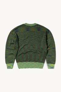 Reverse Problemo Green Space Dye Knit