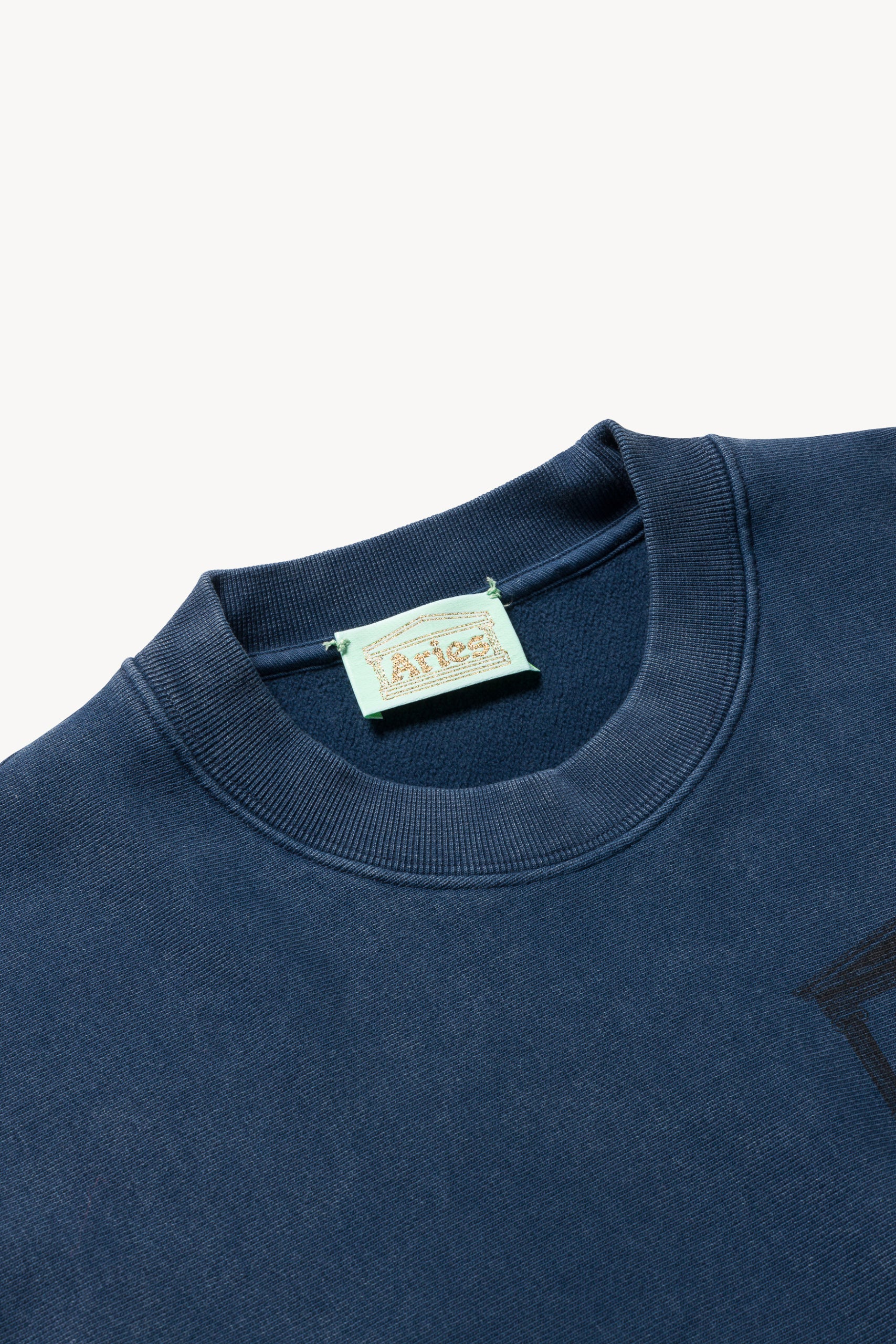 Aged Premium Temple Sweatshirt Navy – Aries
