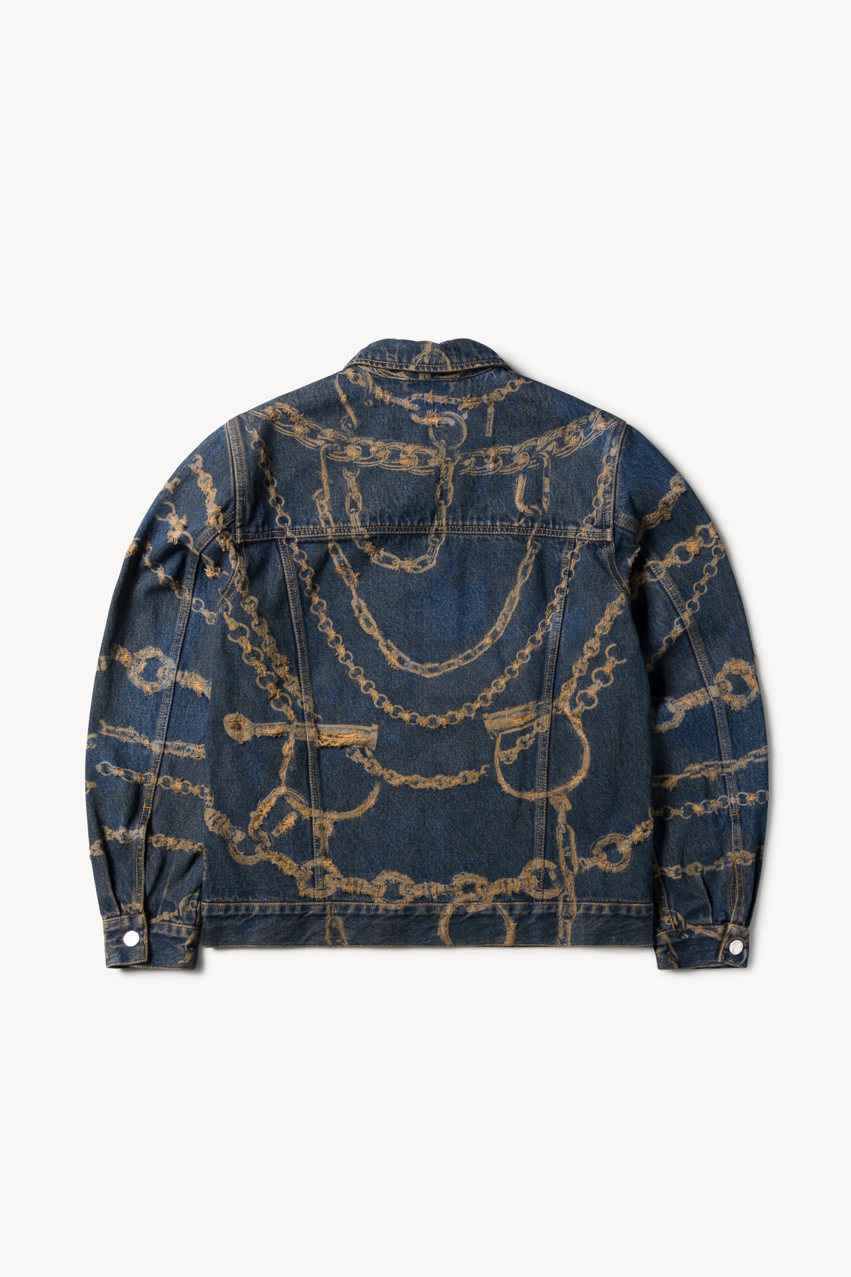 Load image into Gallery viewer, Destroyed Chain Zip Through Jacket