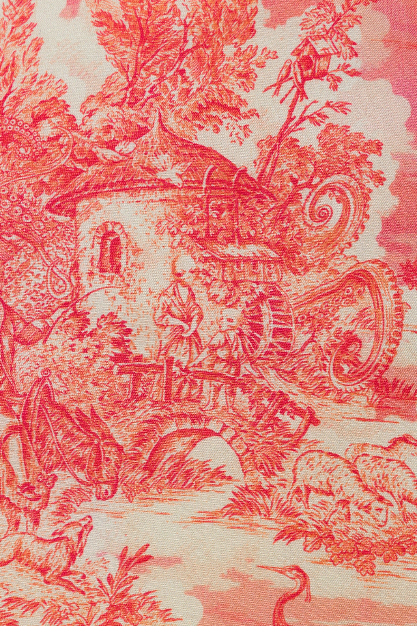 Toile De Jouy Silk Bandana