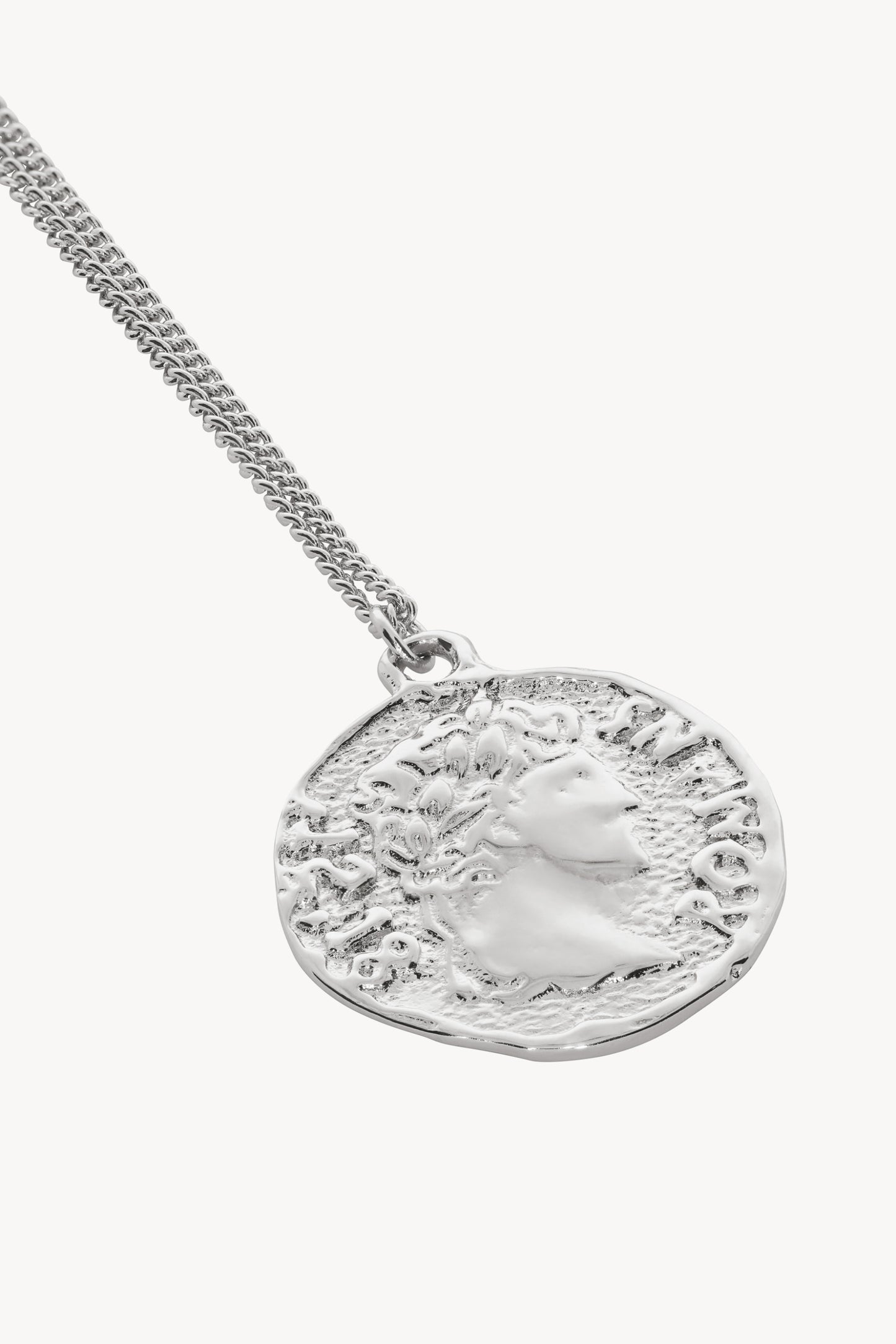 Chain Necklace With Roman Coin Pendant